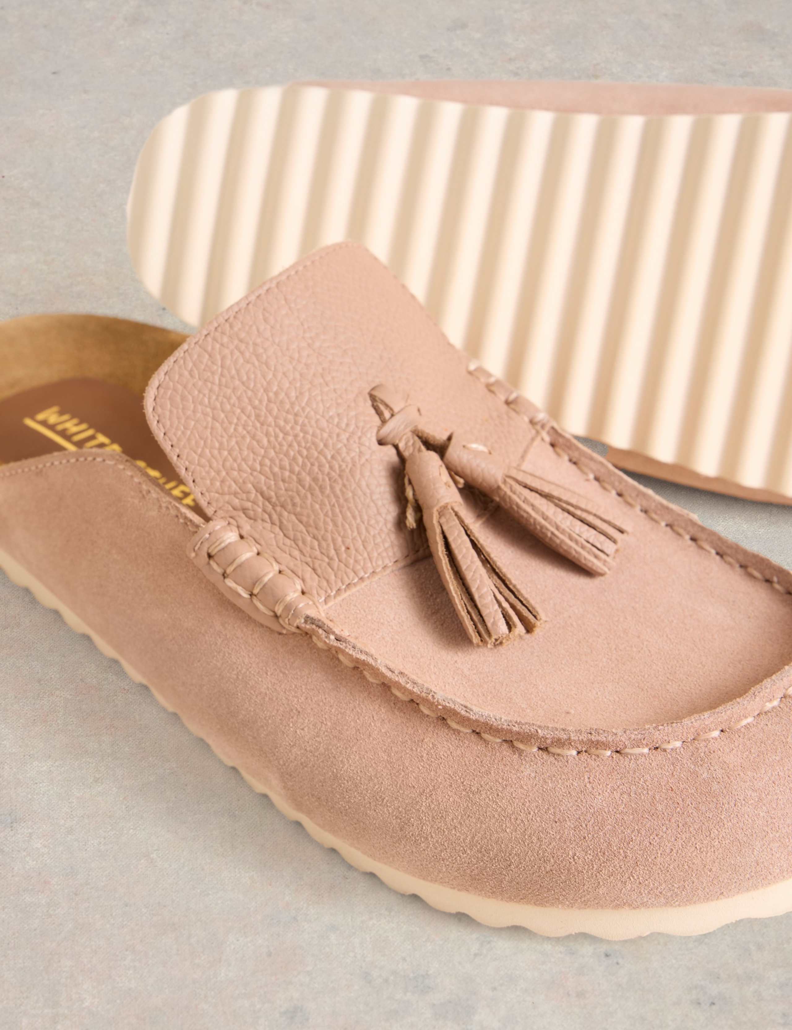 Suede Tassel Slip On Footbed Mules 4 of 4