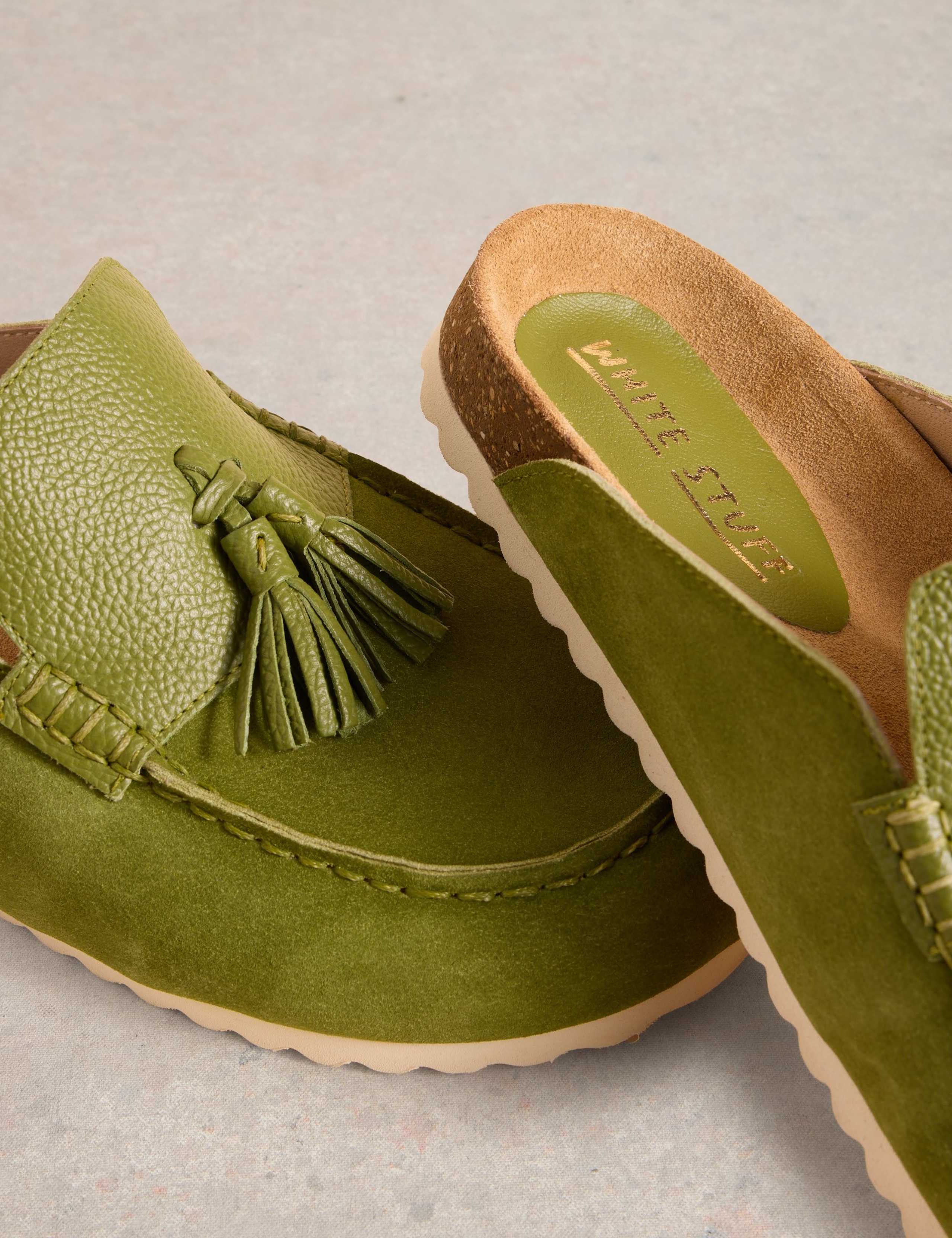 Suede Tassel Slip On Footbed Mules 4 of 4