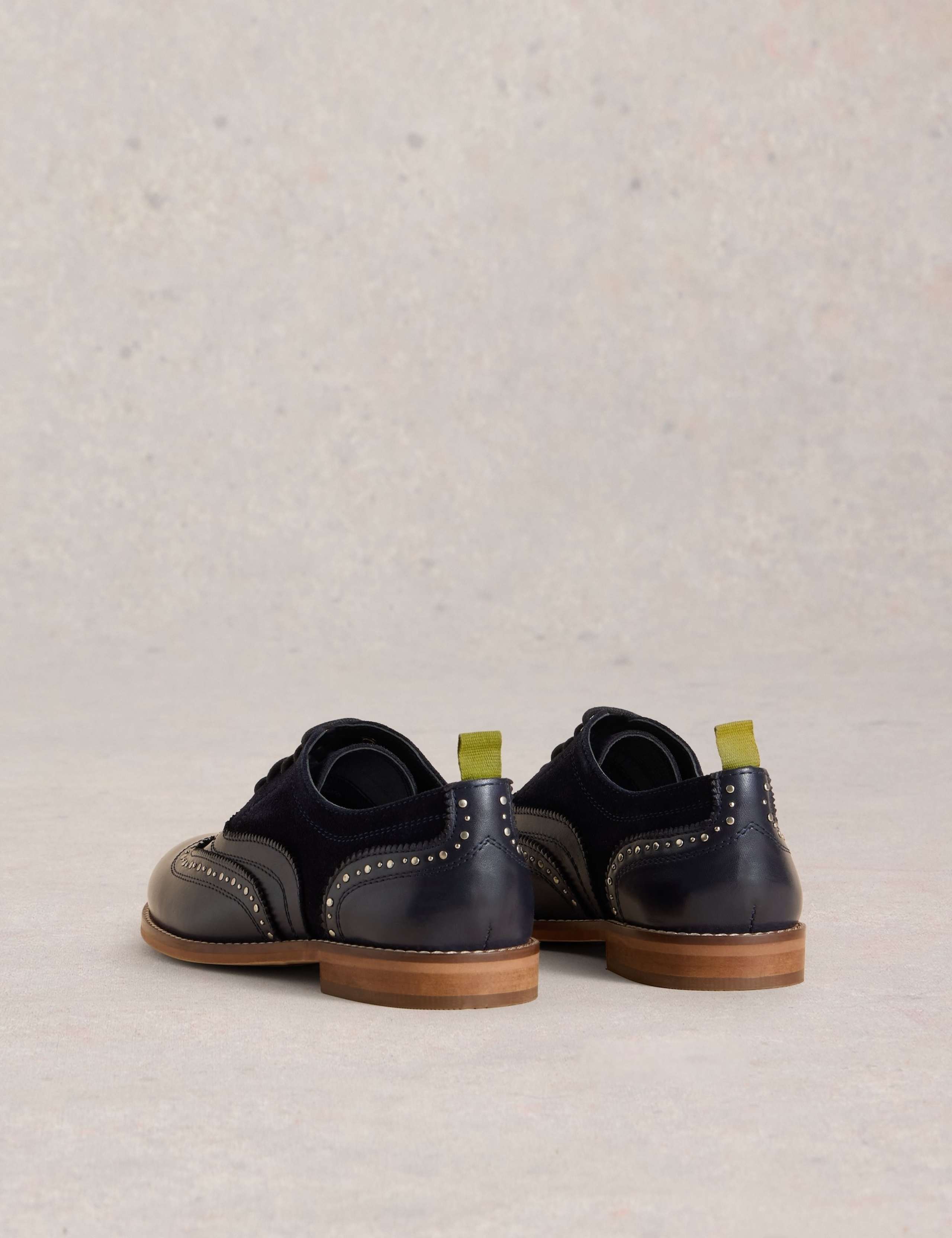 Leather Studded Flat Brogues 3 of 4