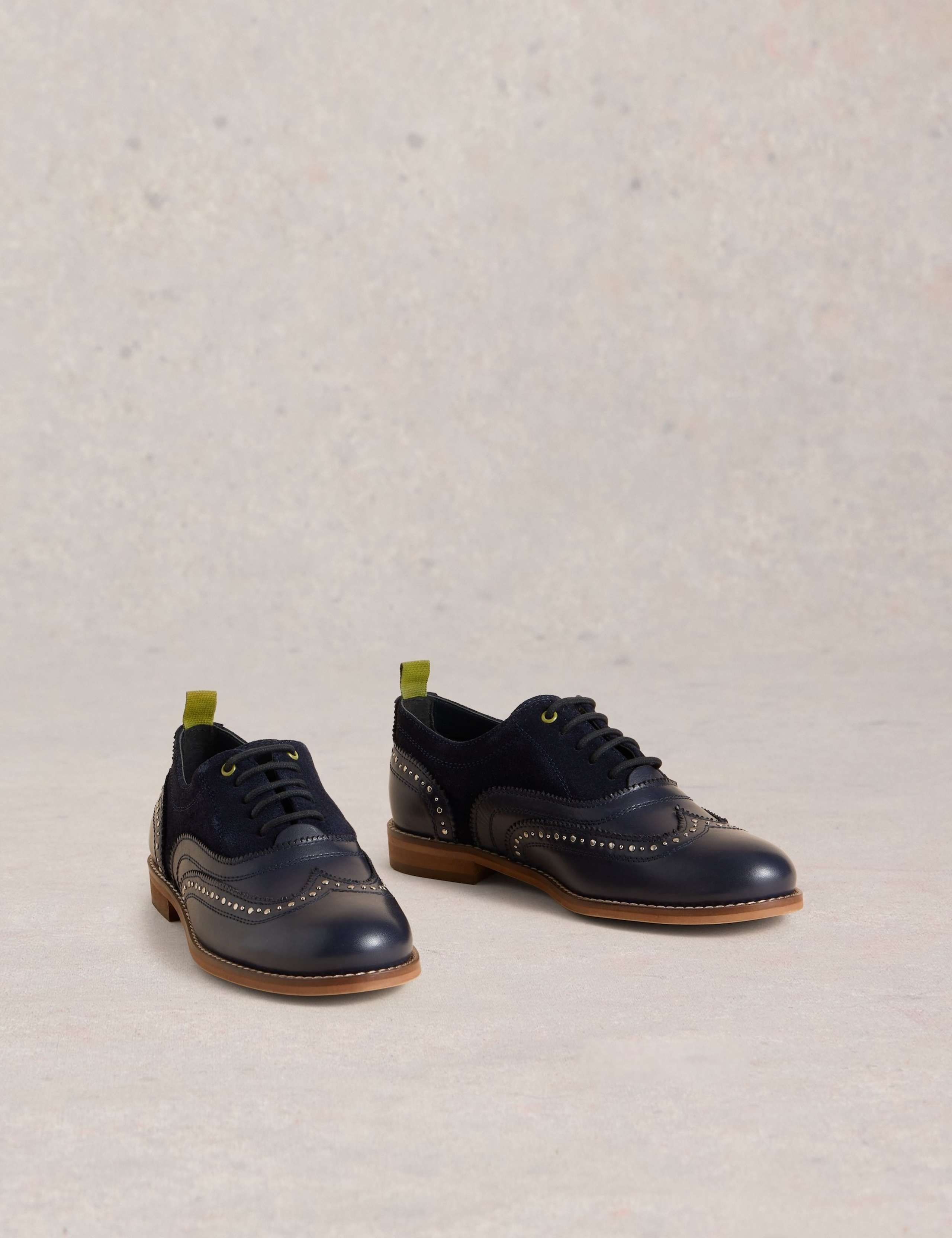 Leather Studded Flat Brogues 2 of 4