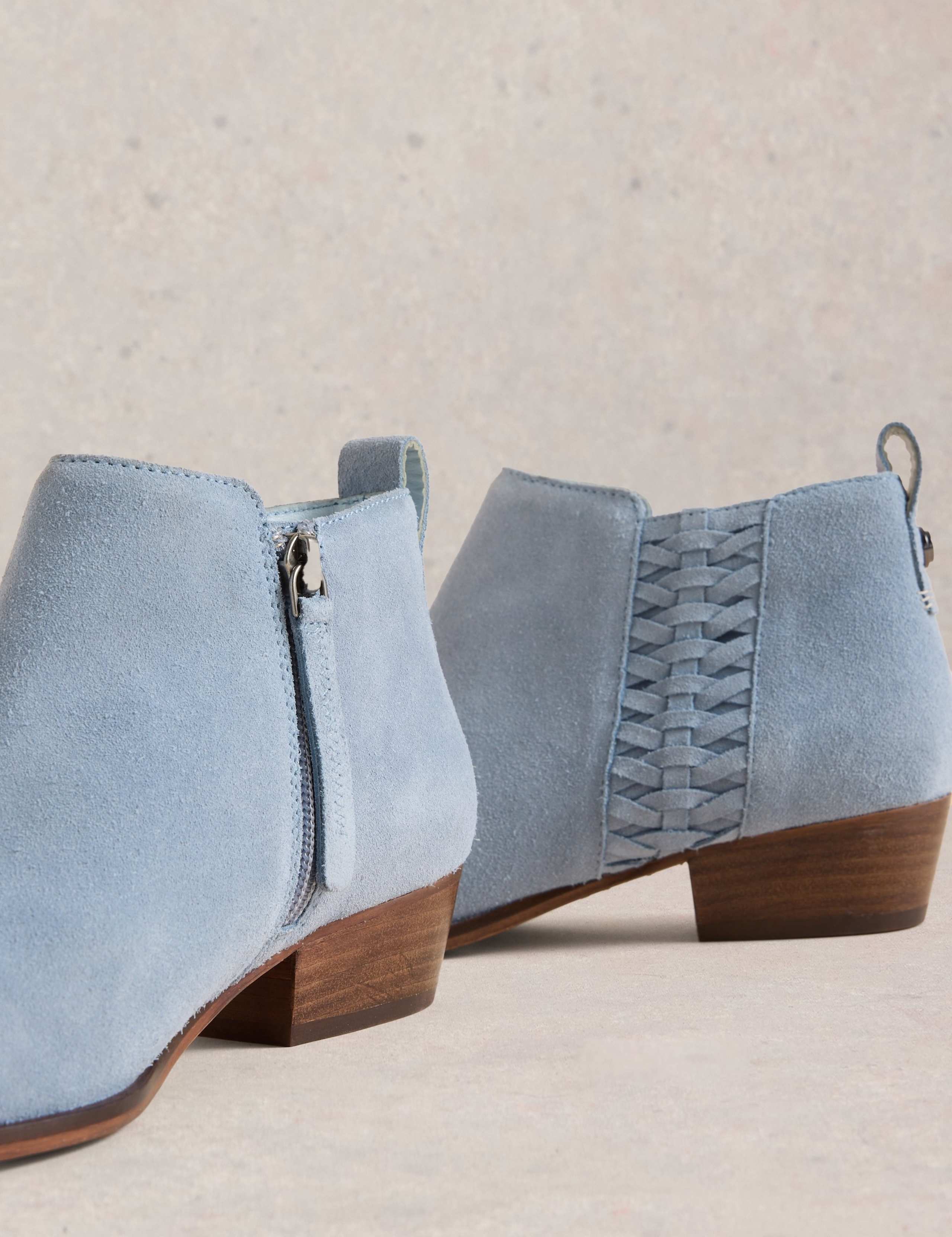 Suede Block Heel Ankle Boots 4 of 4