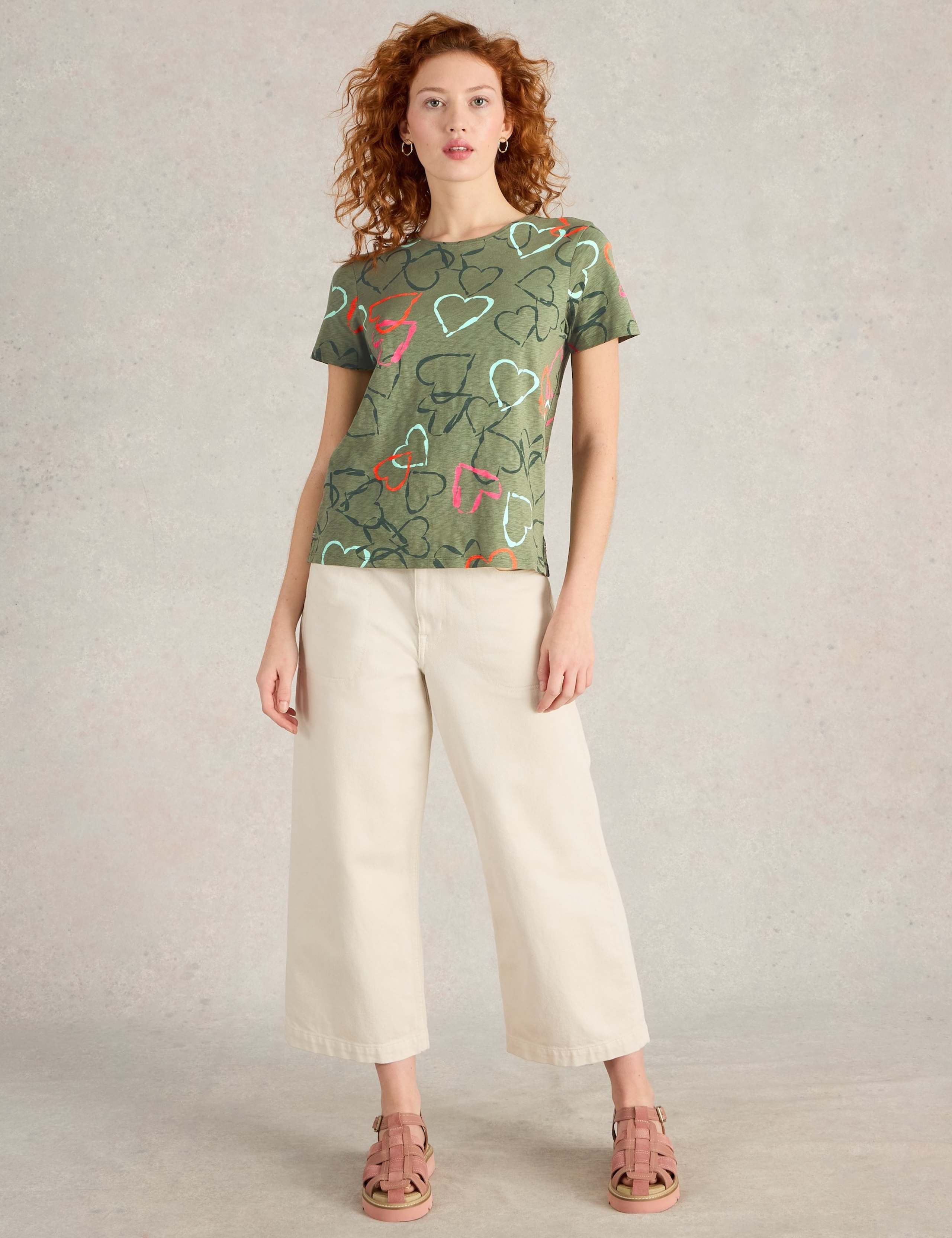 Pure Cotton Heart Print T-Shirt 3 of 6