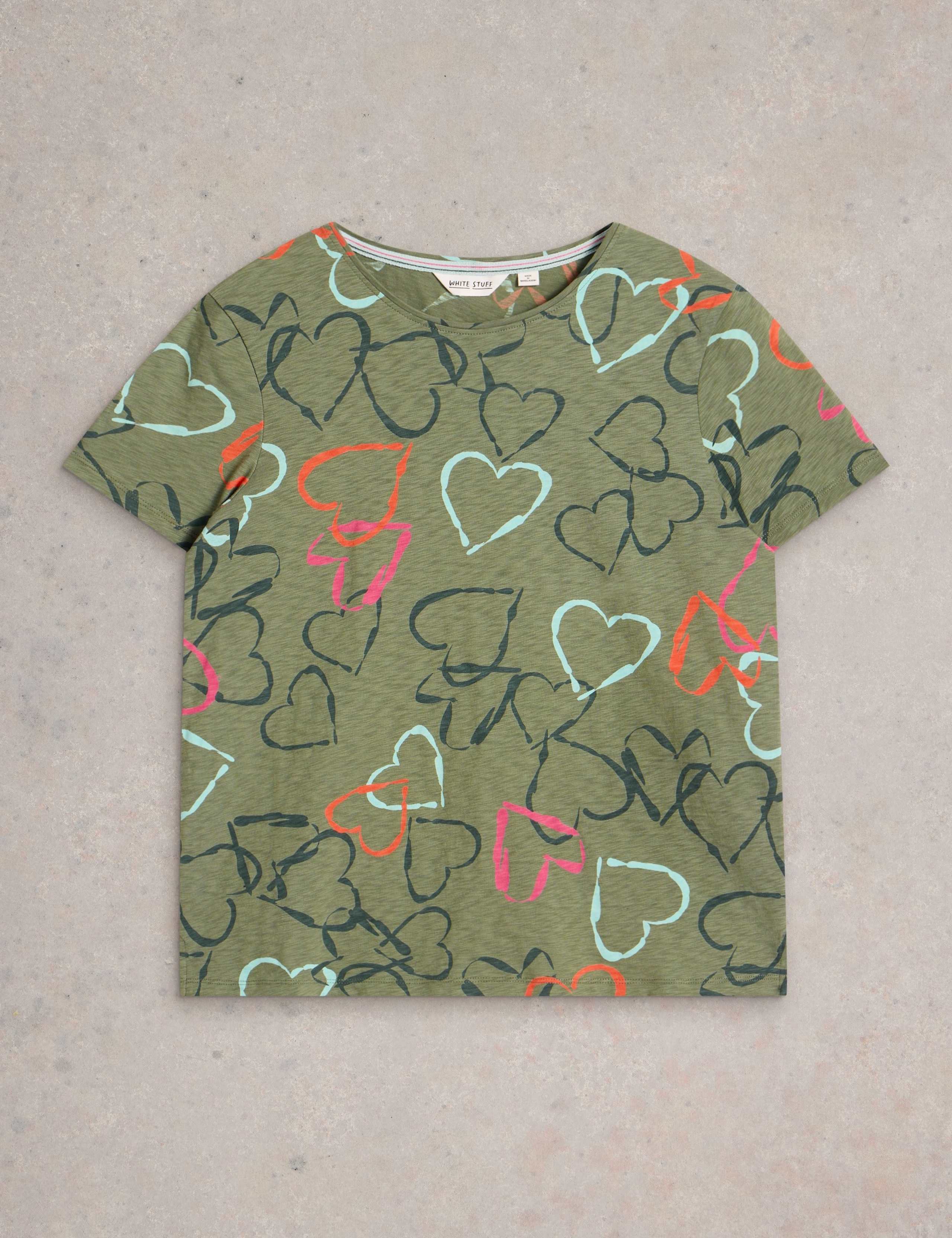 Pure Cotton Heart Print T-Shirt 2 of 6