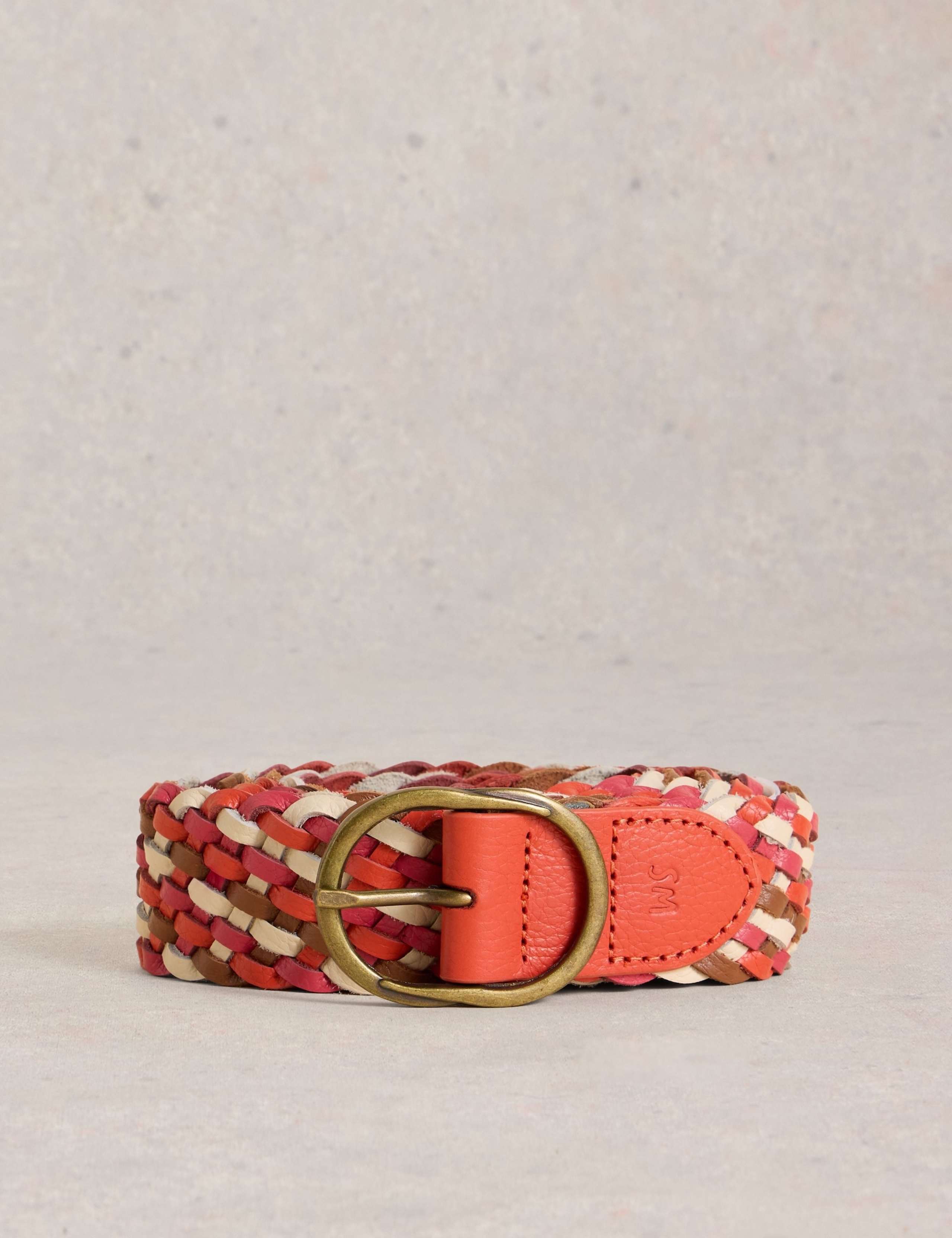 Leather Woven Jeans Belt 2 of 3
