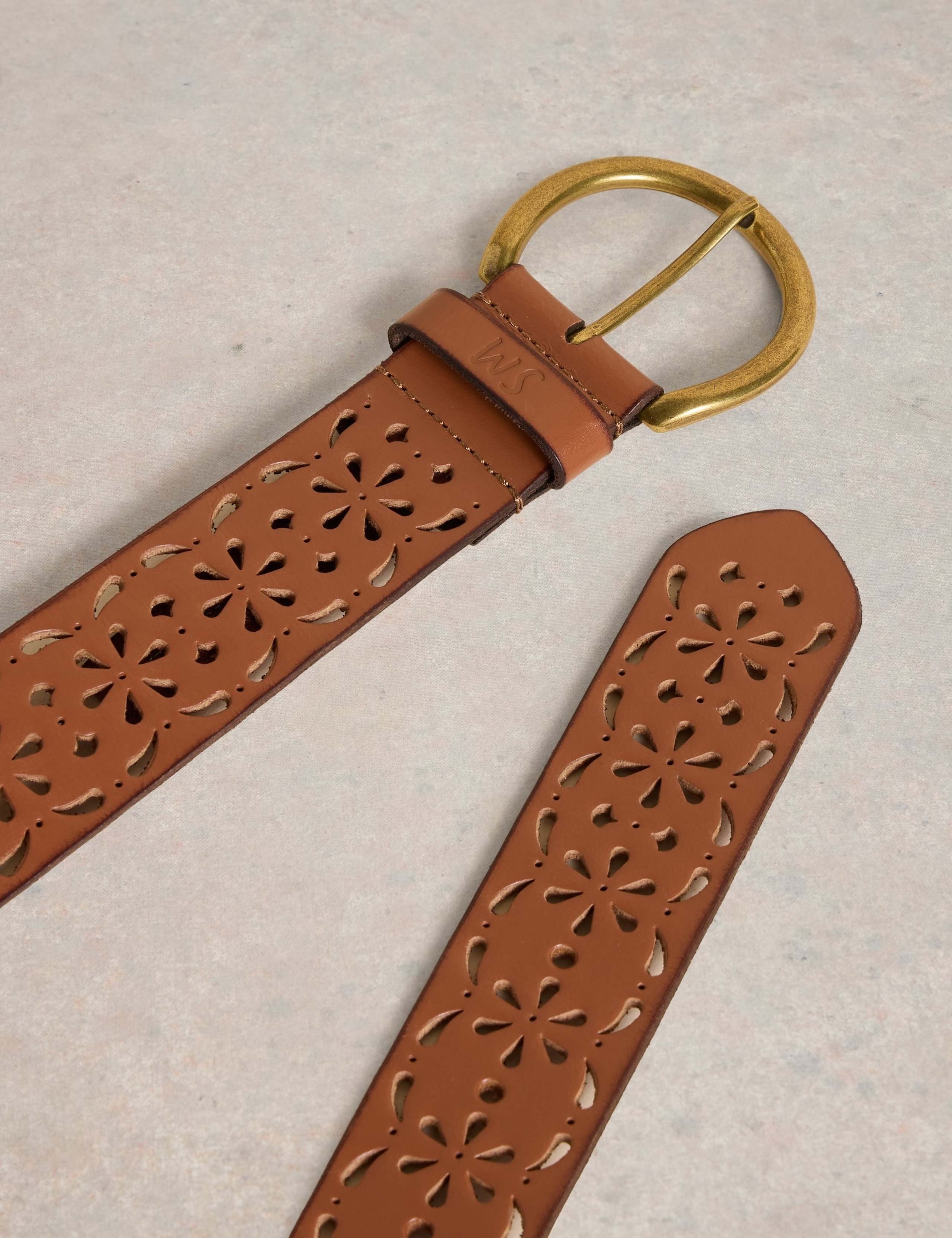 Leather Punch Out Jeans Belt 3 of 3