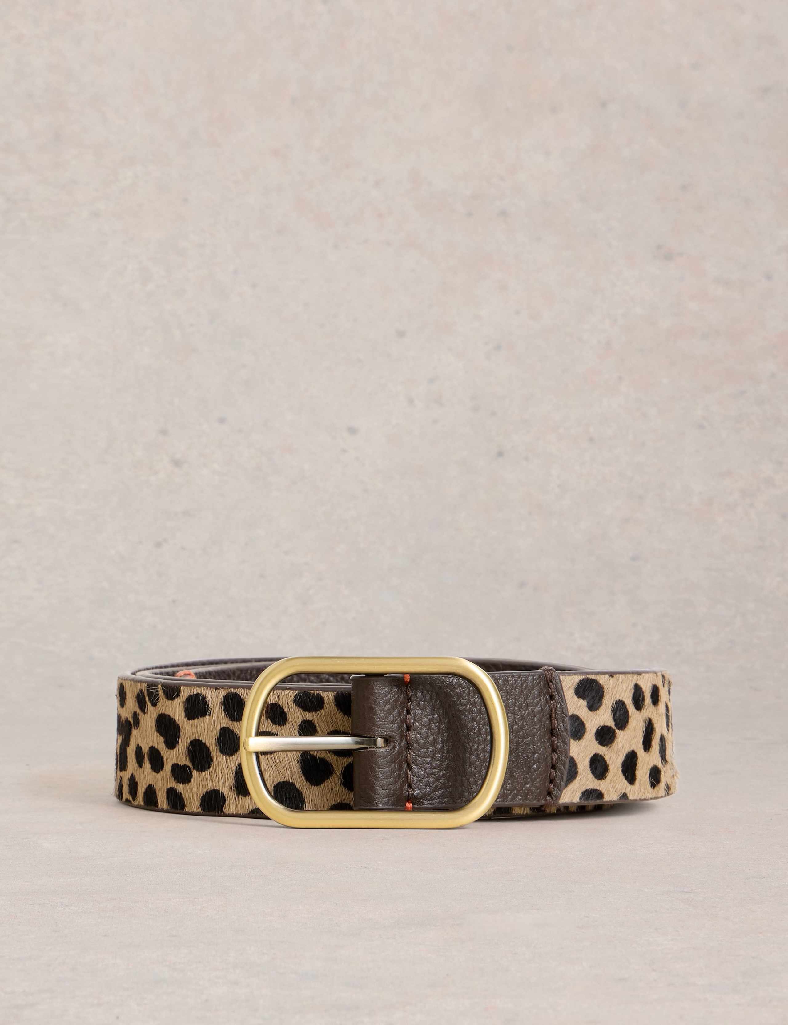 Leather Animal Print Reversible Belt 2 of 3