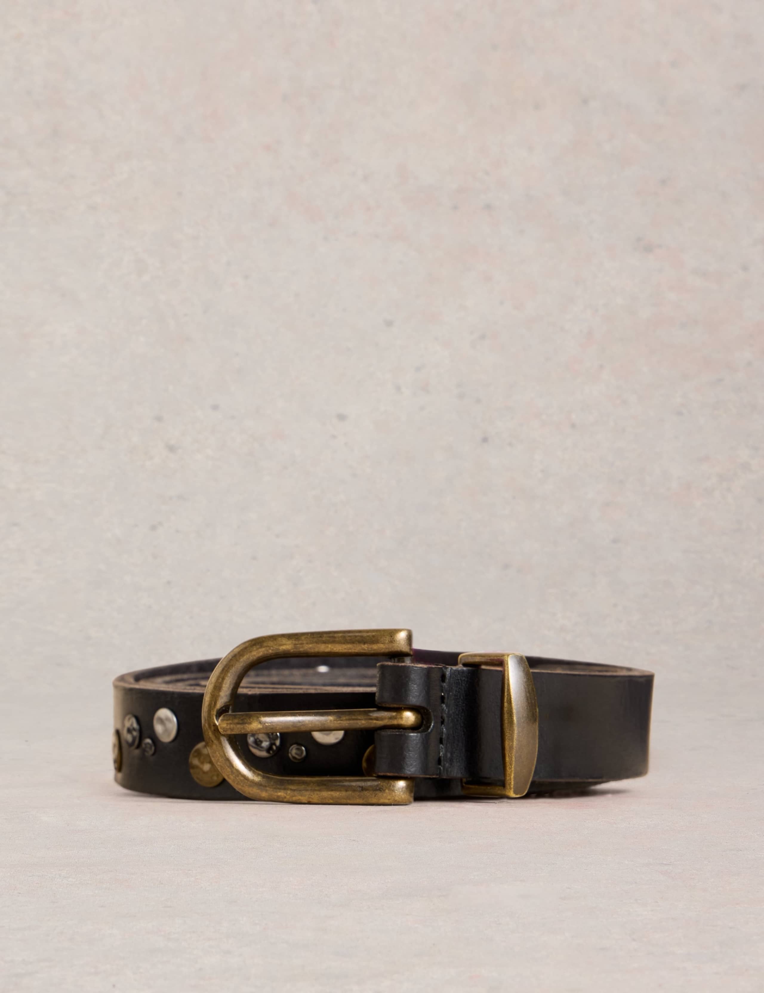 Leather Studded Jeans Belt 2 of 3