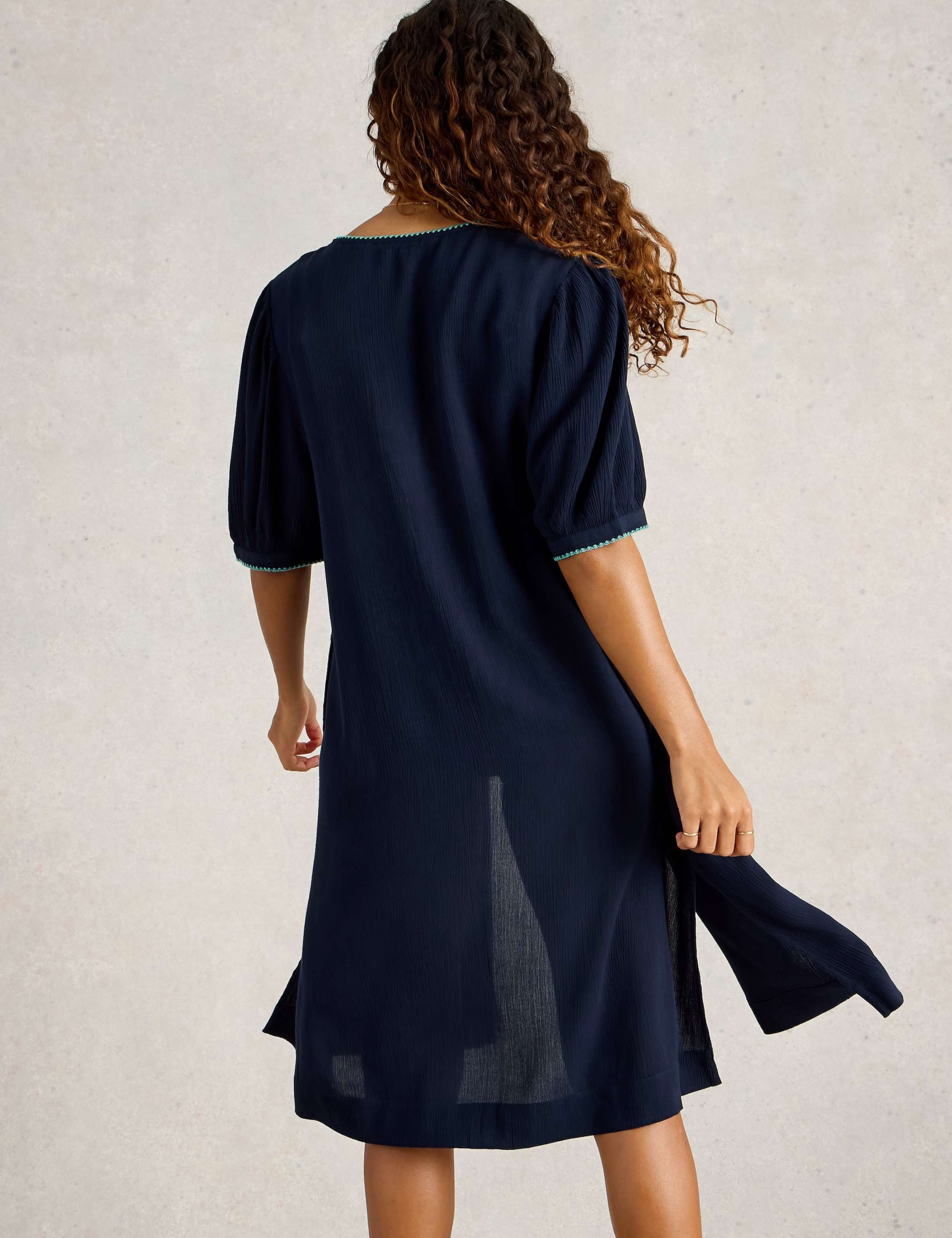 Tie Neck Midi Kaftan Beach Dress 4 of 6