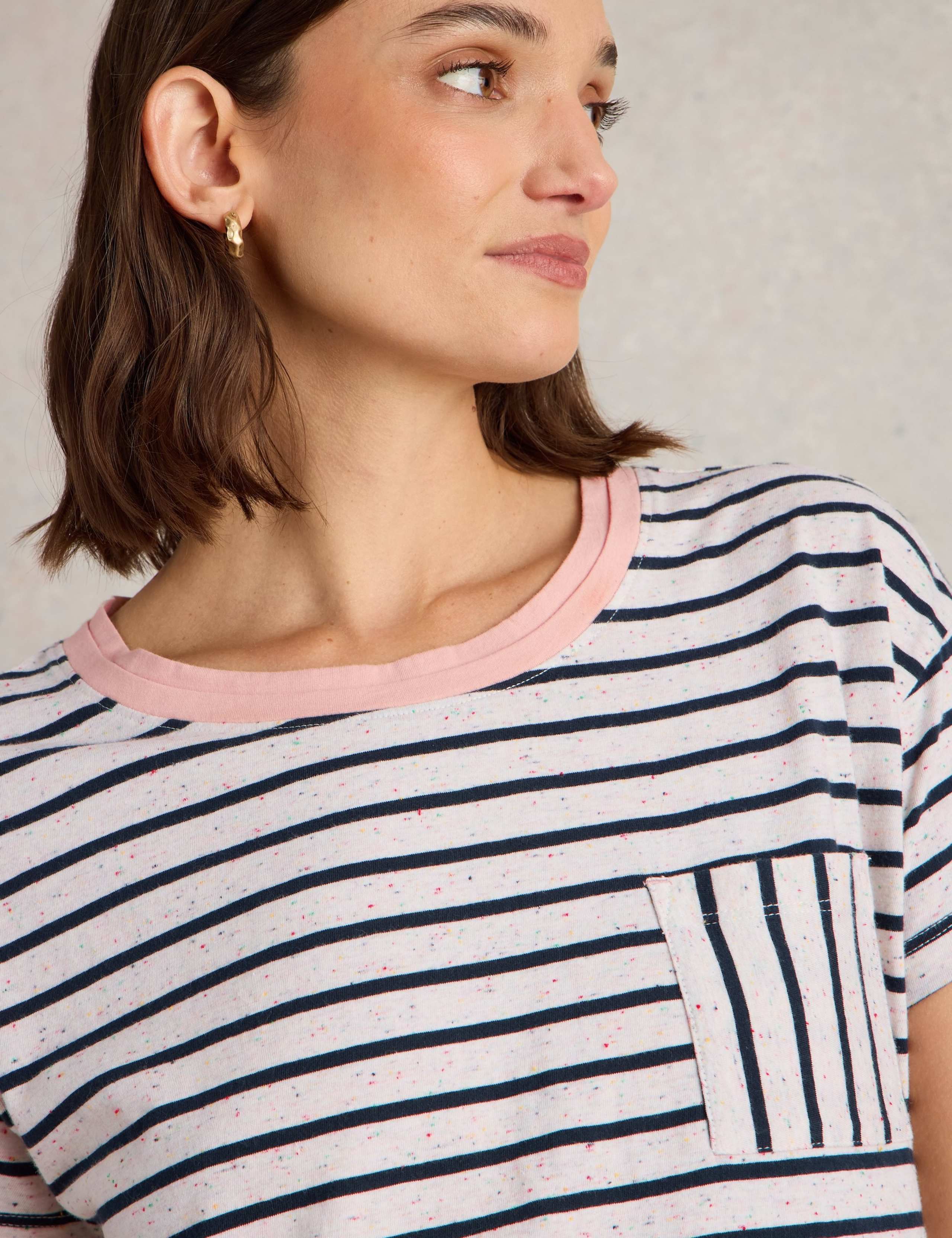 Pure Cotton Striped T-Shirt 6 of 7
