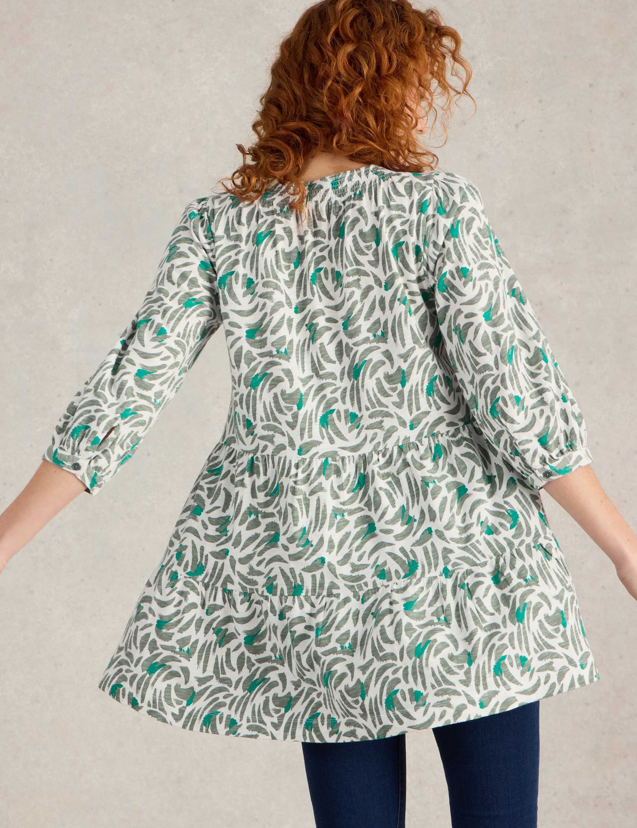 Pure Cotton Printed V-Neck Tunic 4 of 6