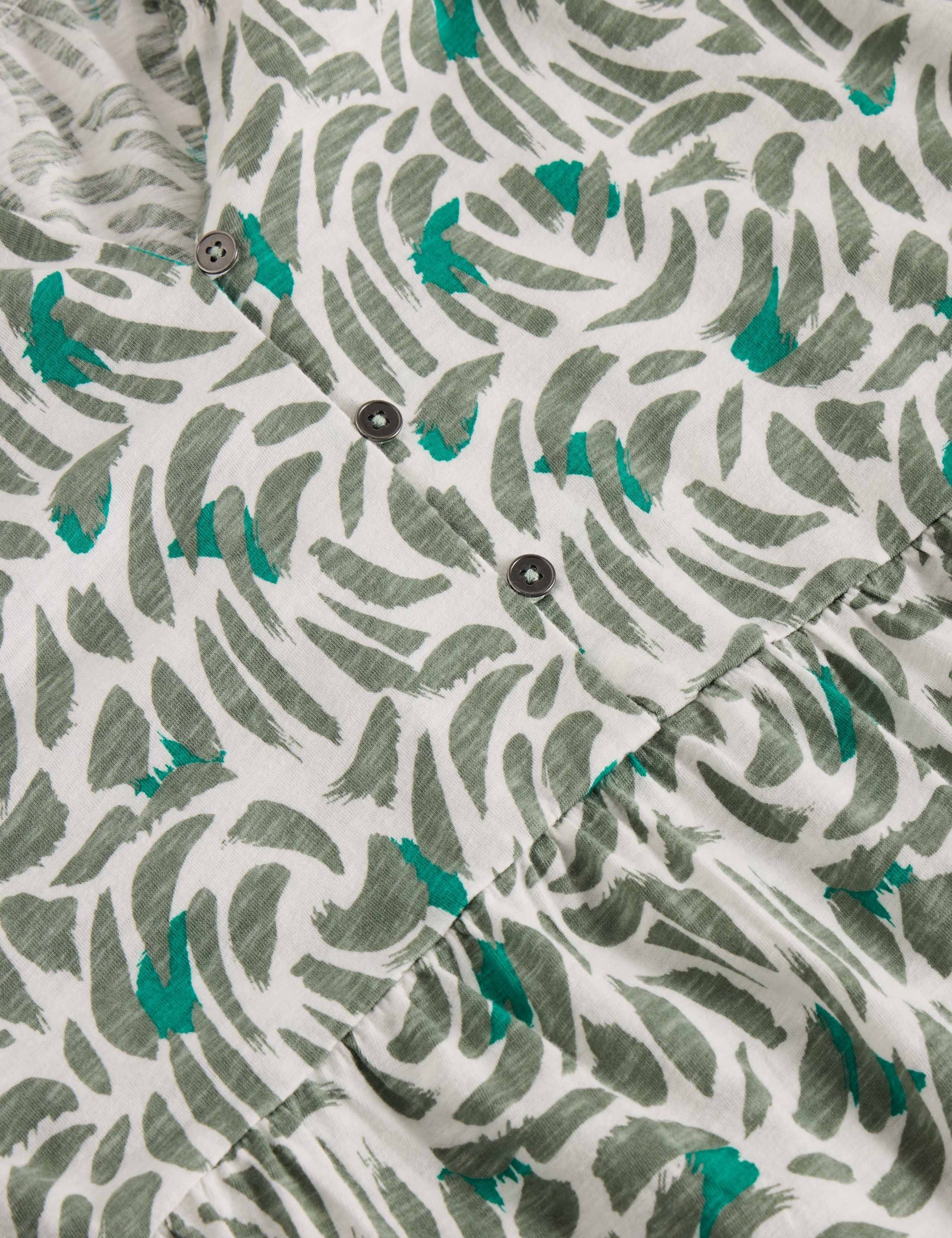 Pure Cotton Printed V-Neck Tunic 6 of 6