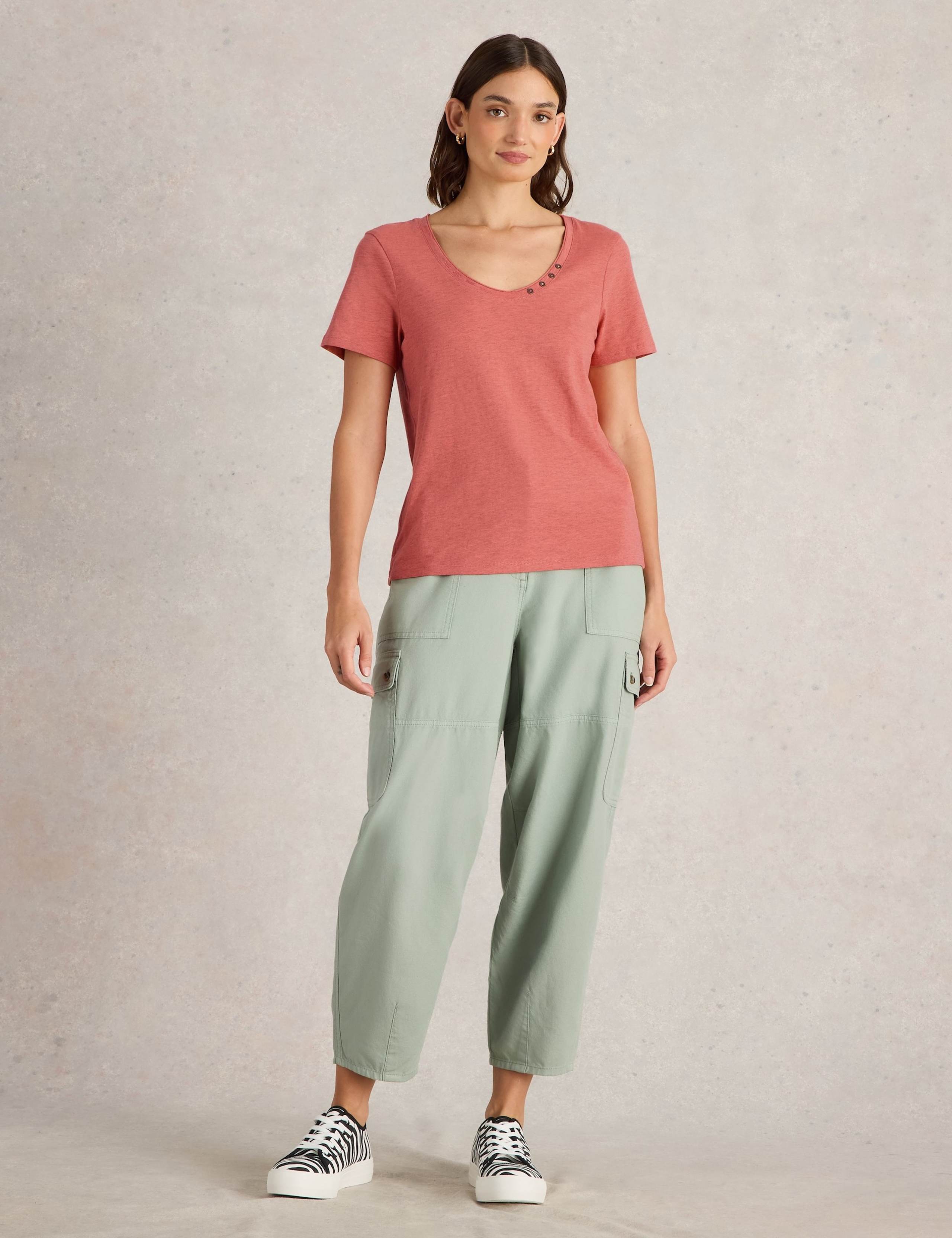 Cotton Rich Scoop Neck T-Shirt 4 of 7