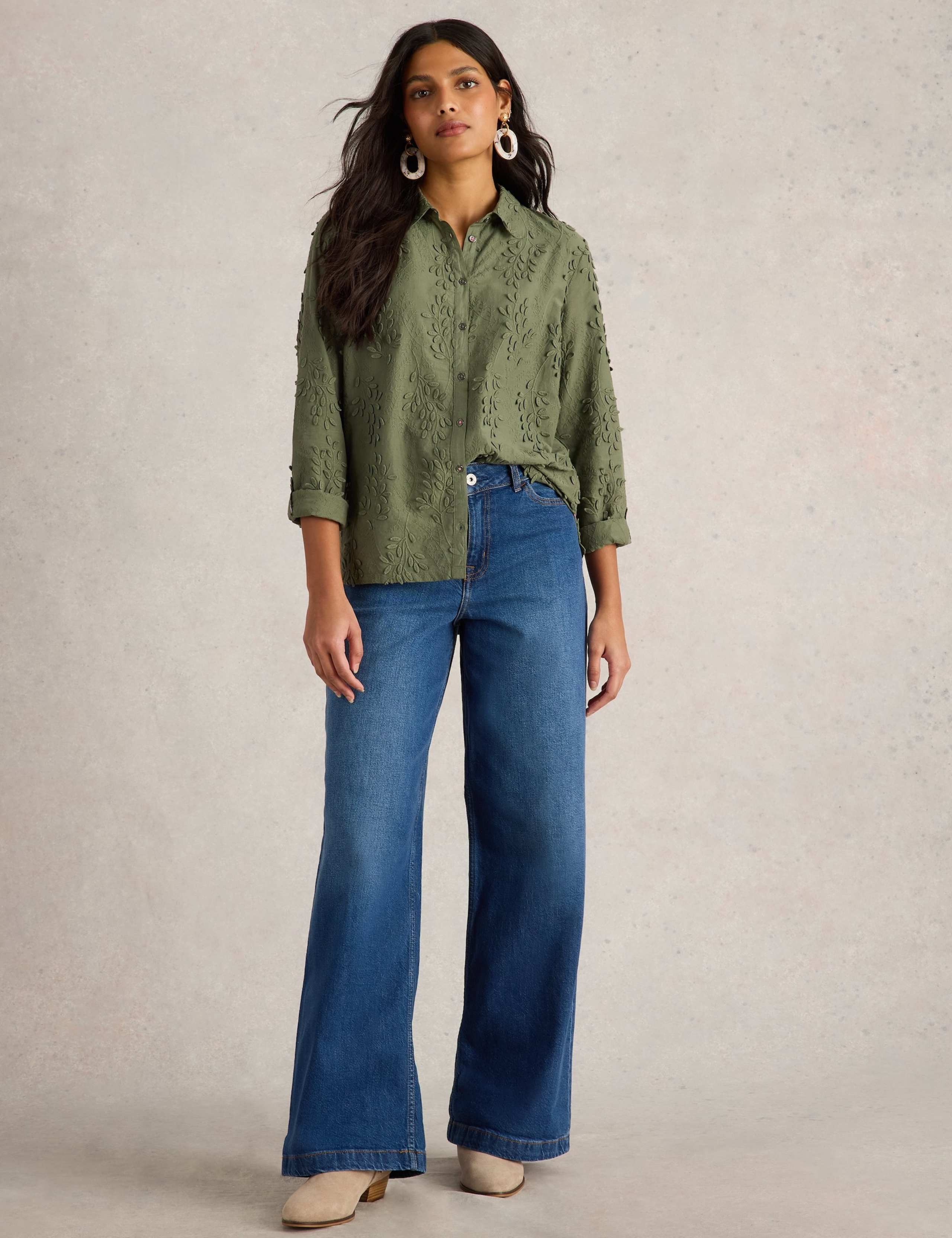 Pure Cotton Embroidered Shirt 3 of 6