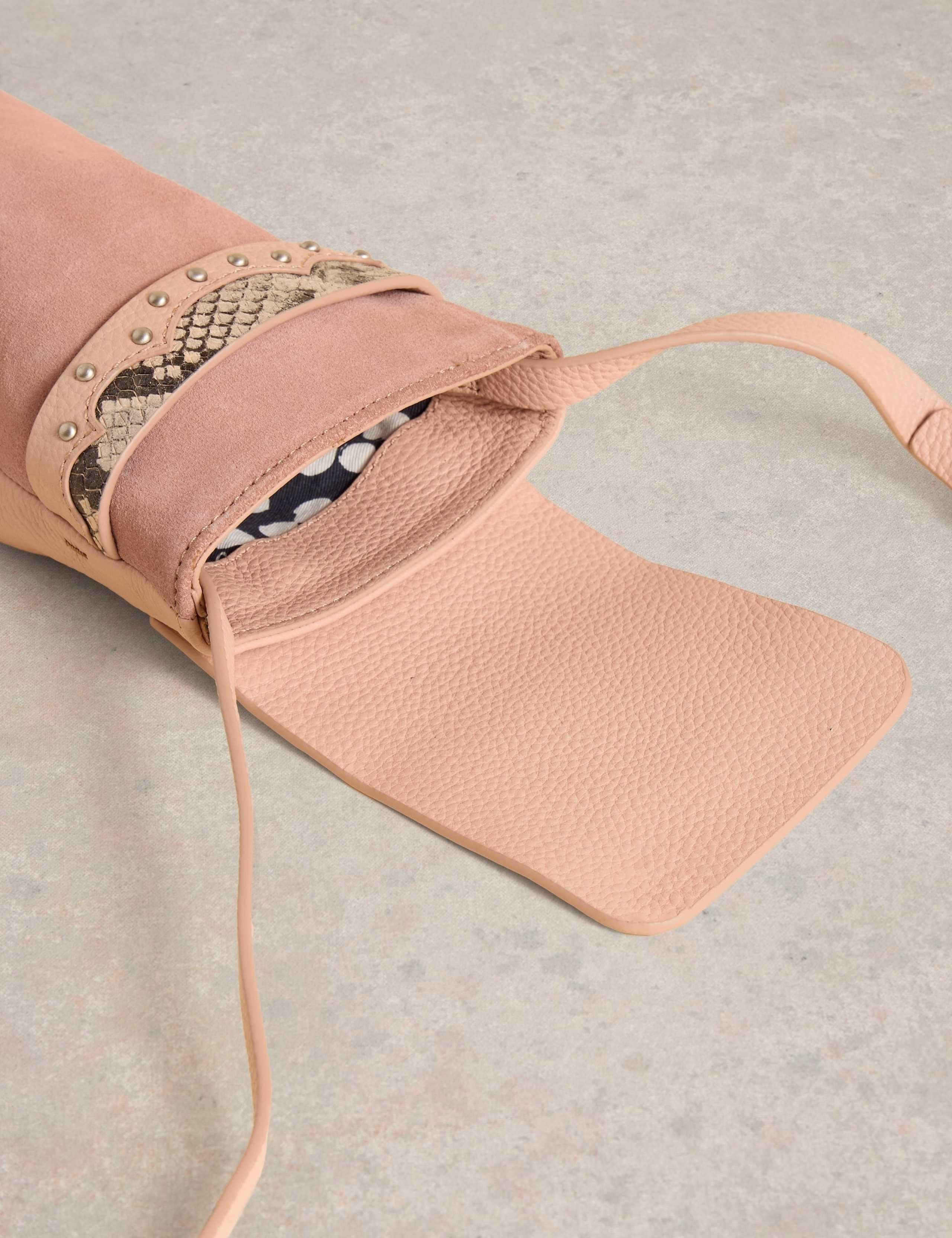 Leather and Suede Phone Bag 4 of 4