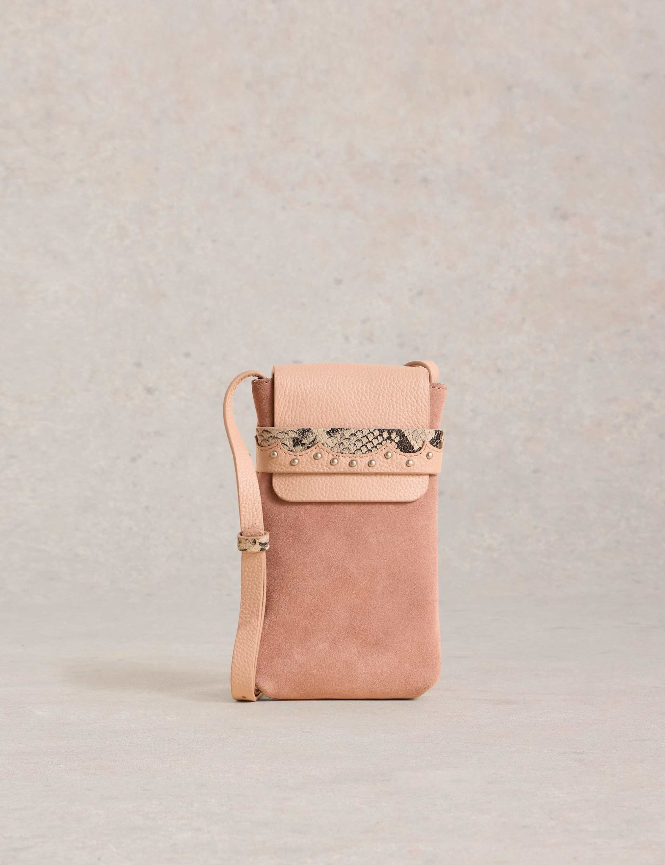 Leather and Suede Phone Bag 2 of 4