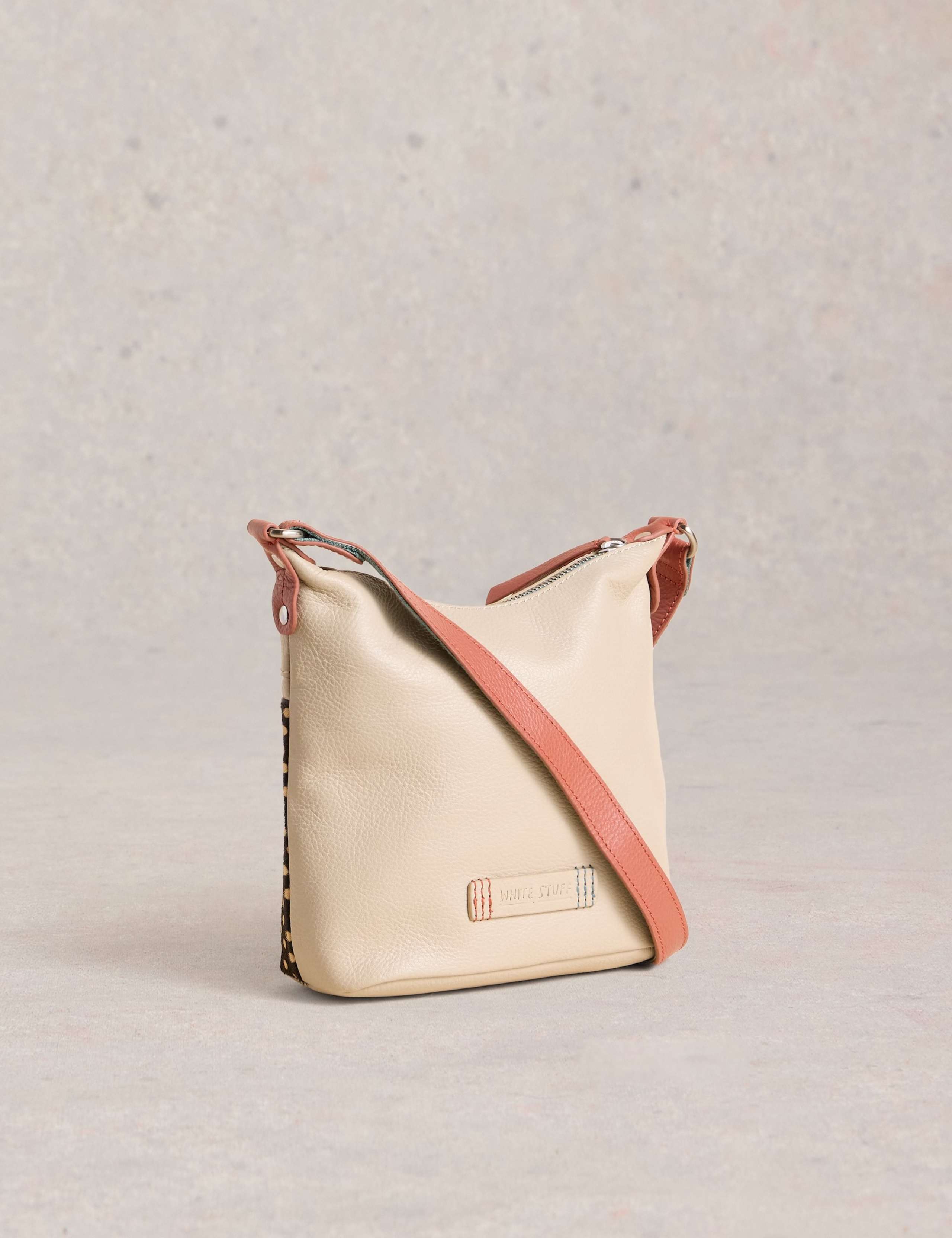 Leather Colour Block Cross Body Bag 3 of 4