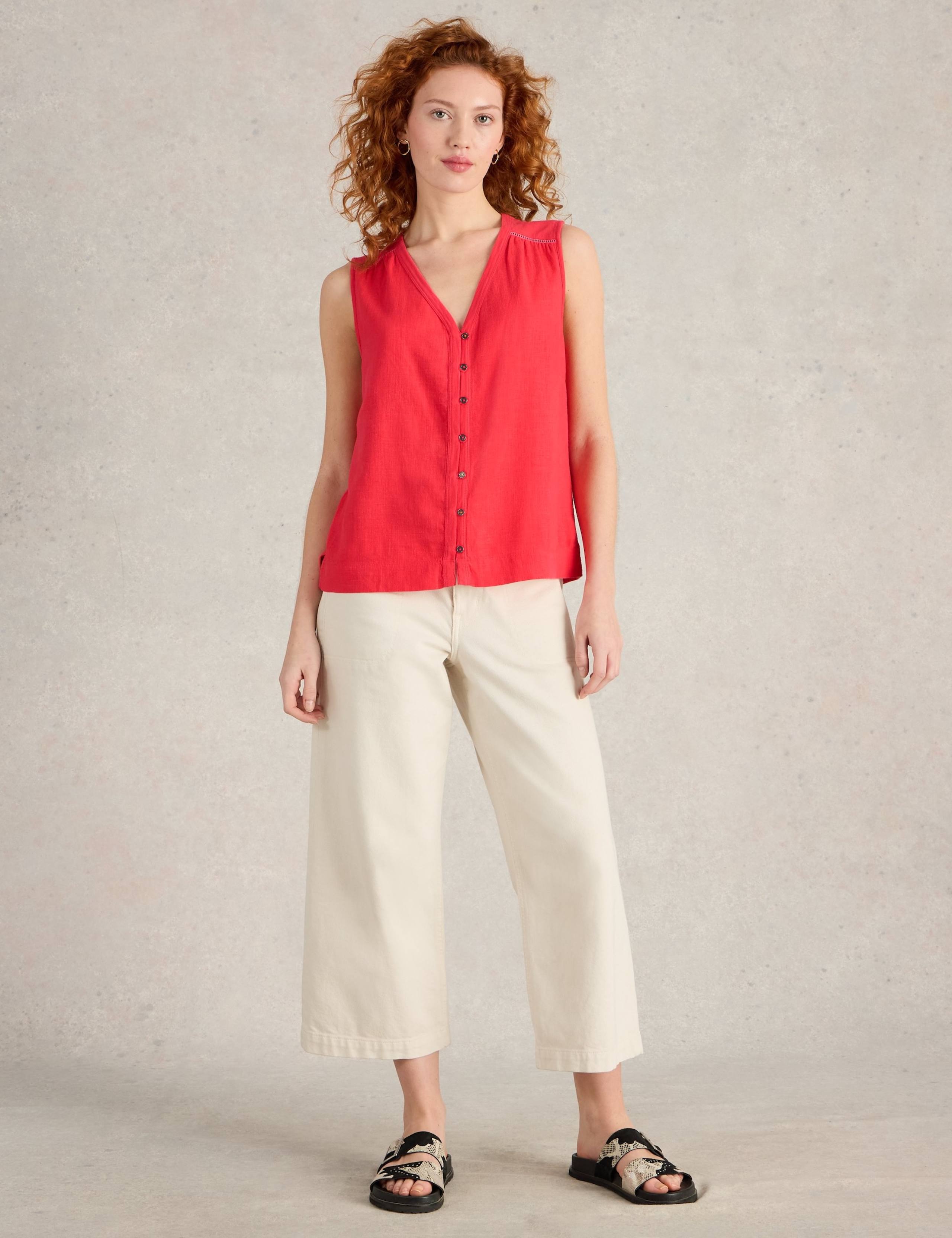 Cotton Rich V-Neck Top 3 of 6