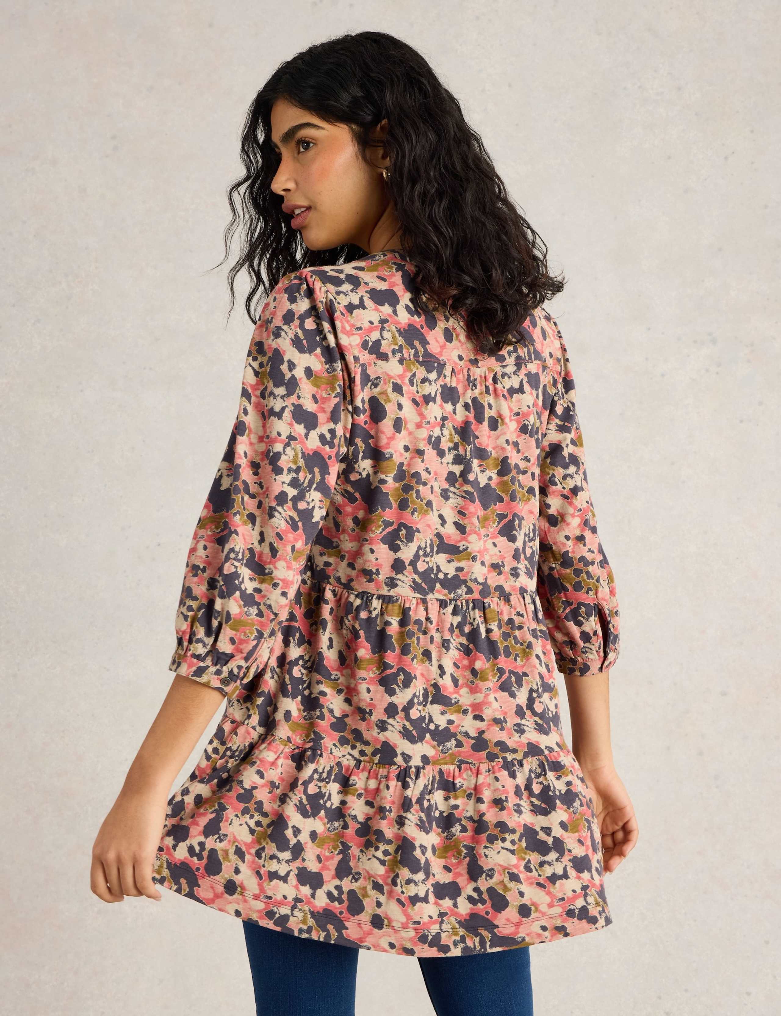 Pure Cotton Printed V-Neck Tunic 4 of 6