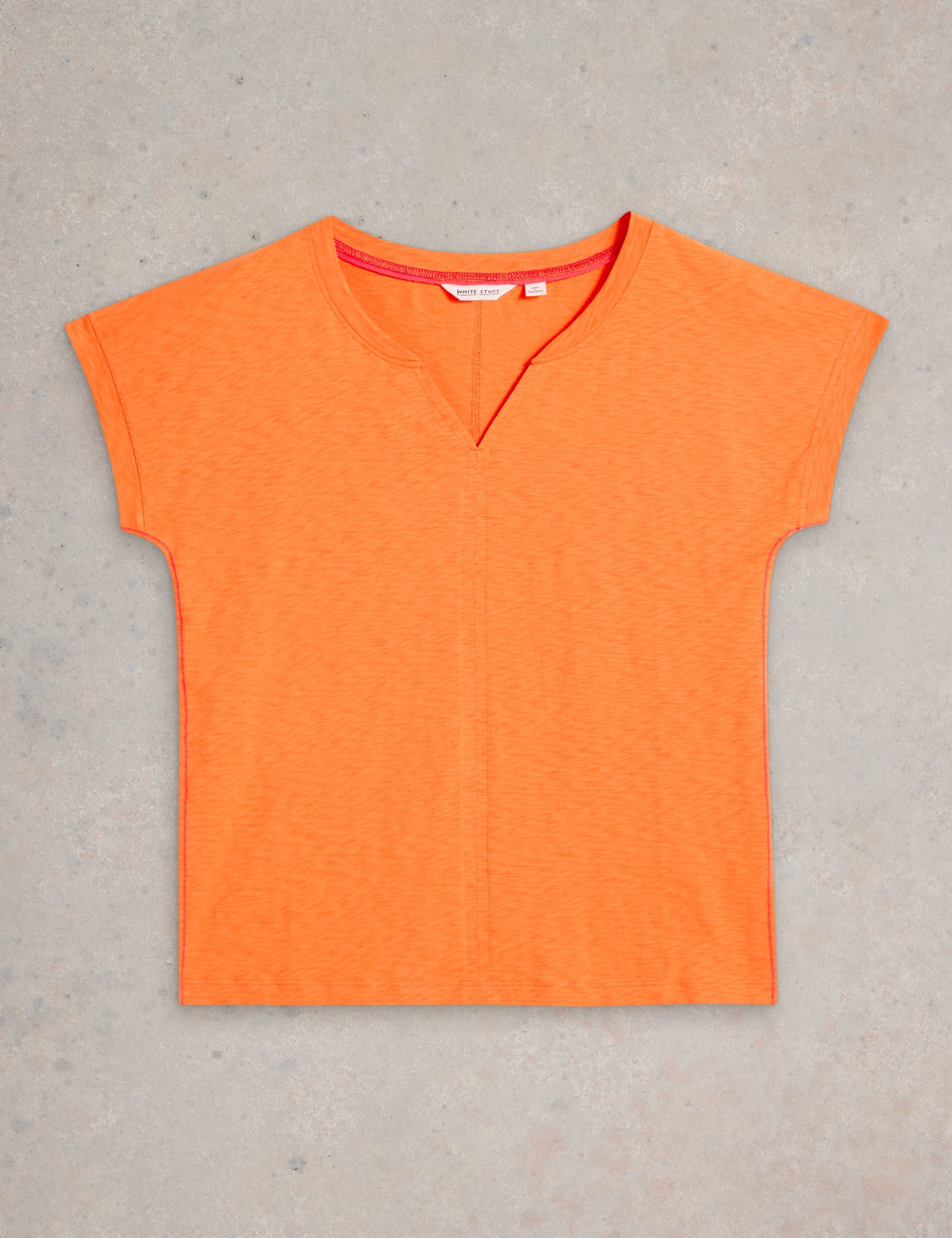 Pure Cotton Notch Neck T-Shirt 2 of 6
