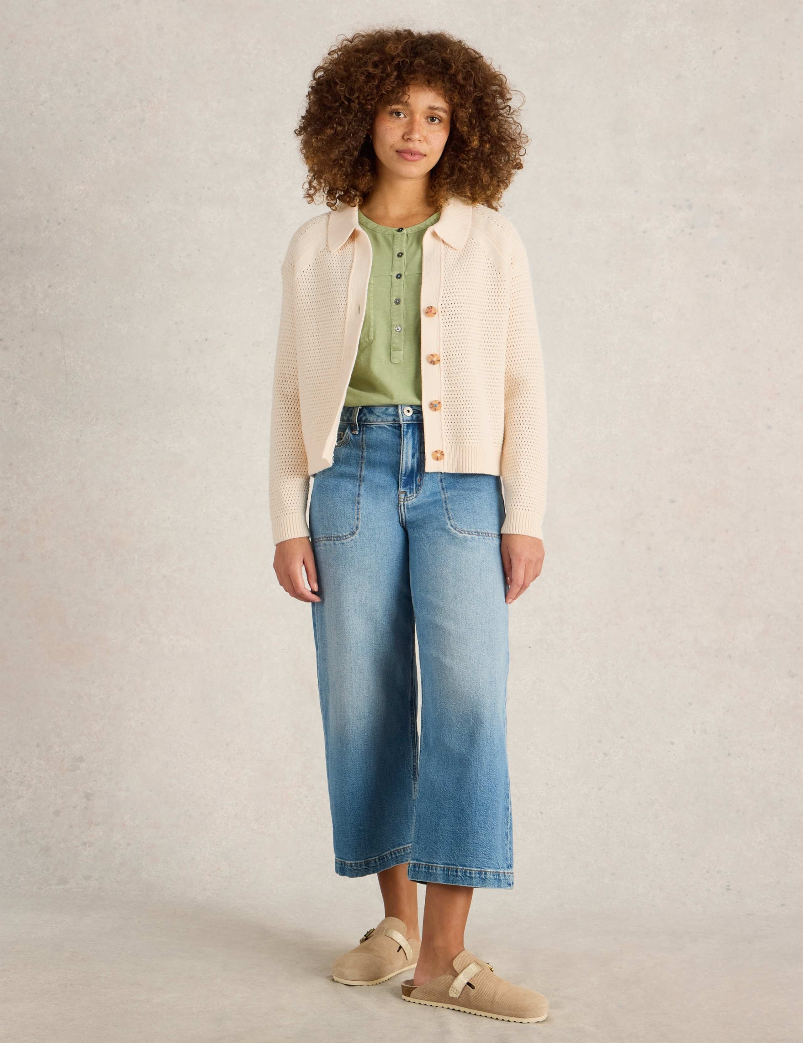 Pure Cotton Collared Button Front Cardigan 3 of 6
