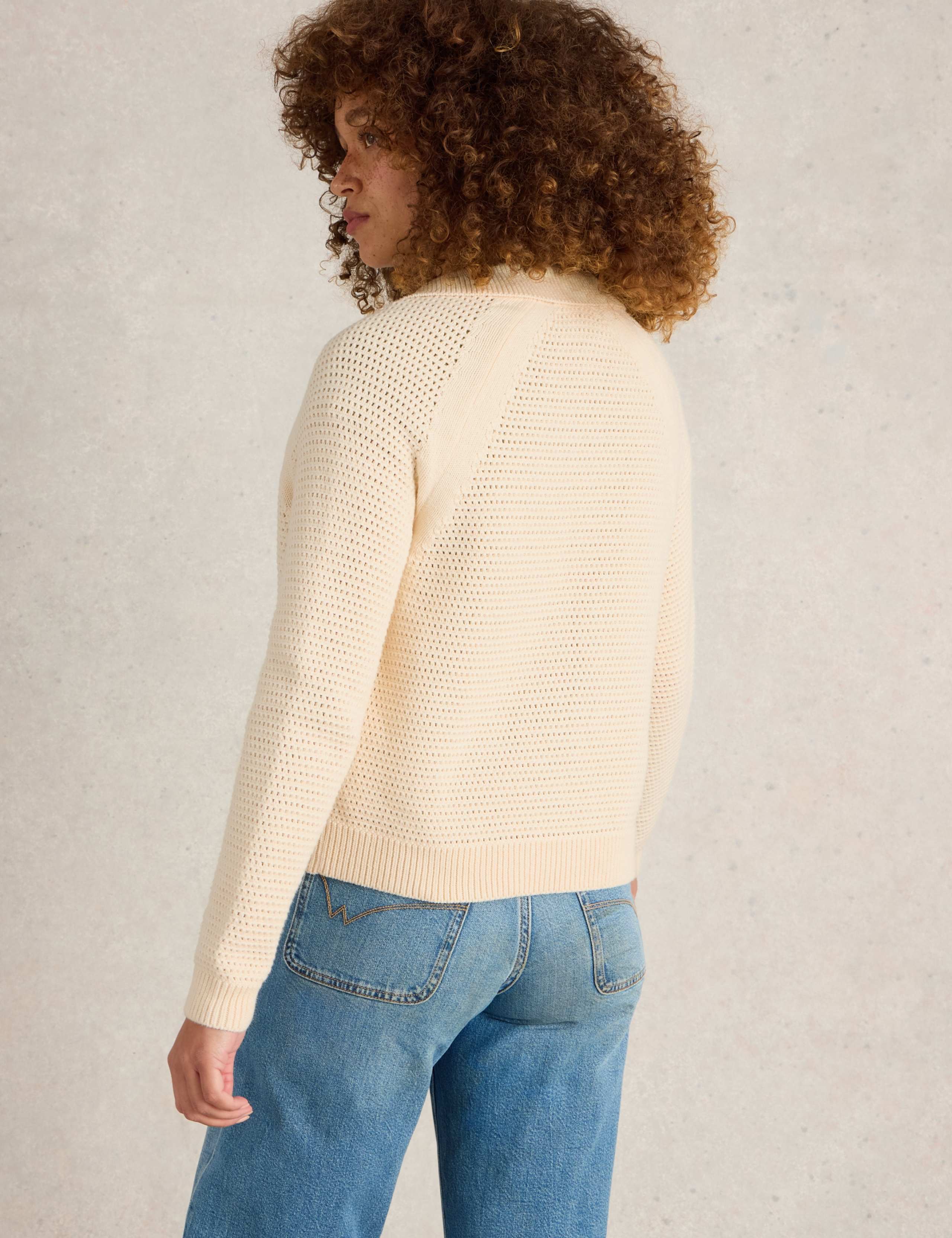 Pure Cotton Collared Button Front Cardigan 4 of 6