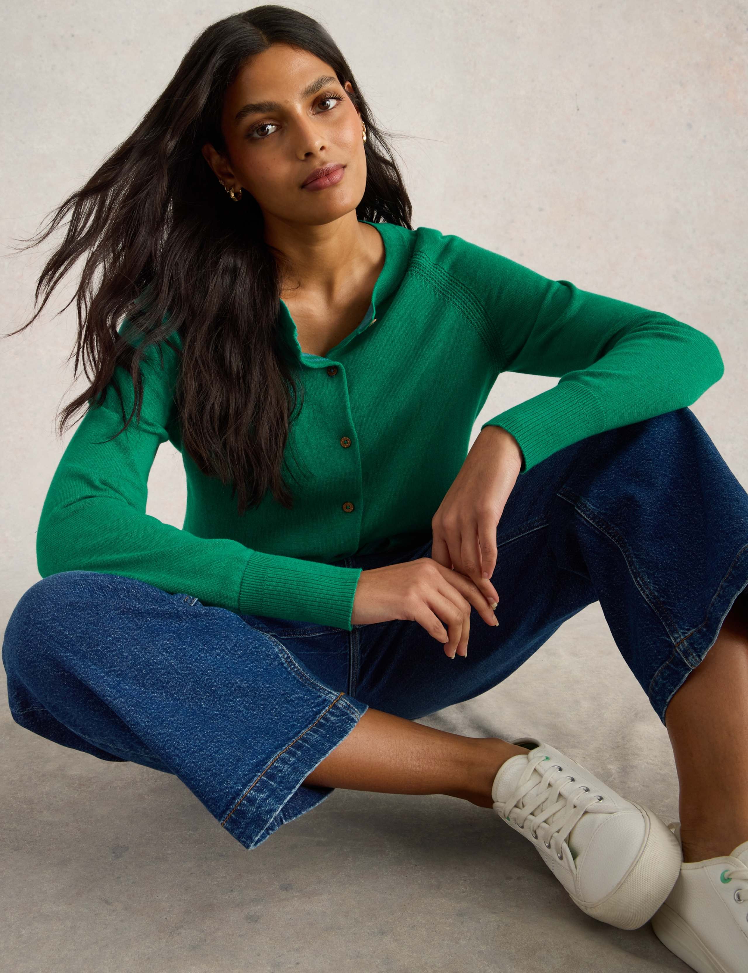 Pure Cotton Crew Neck Cardigan 6 of 7