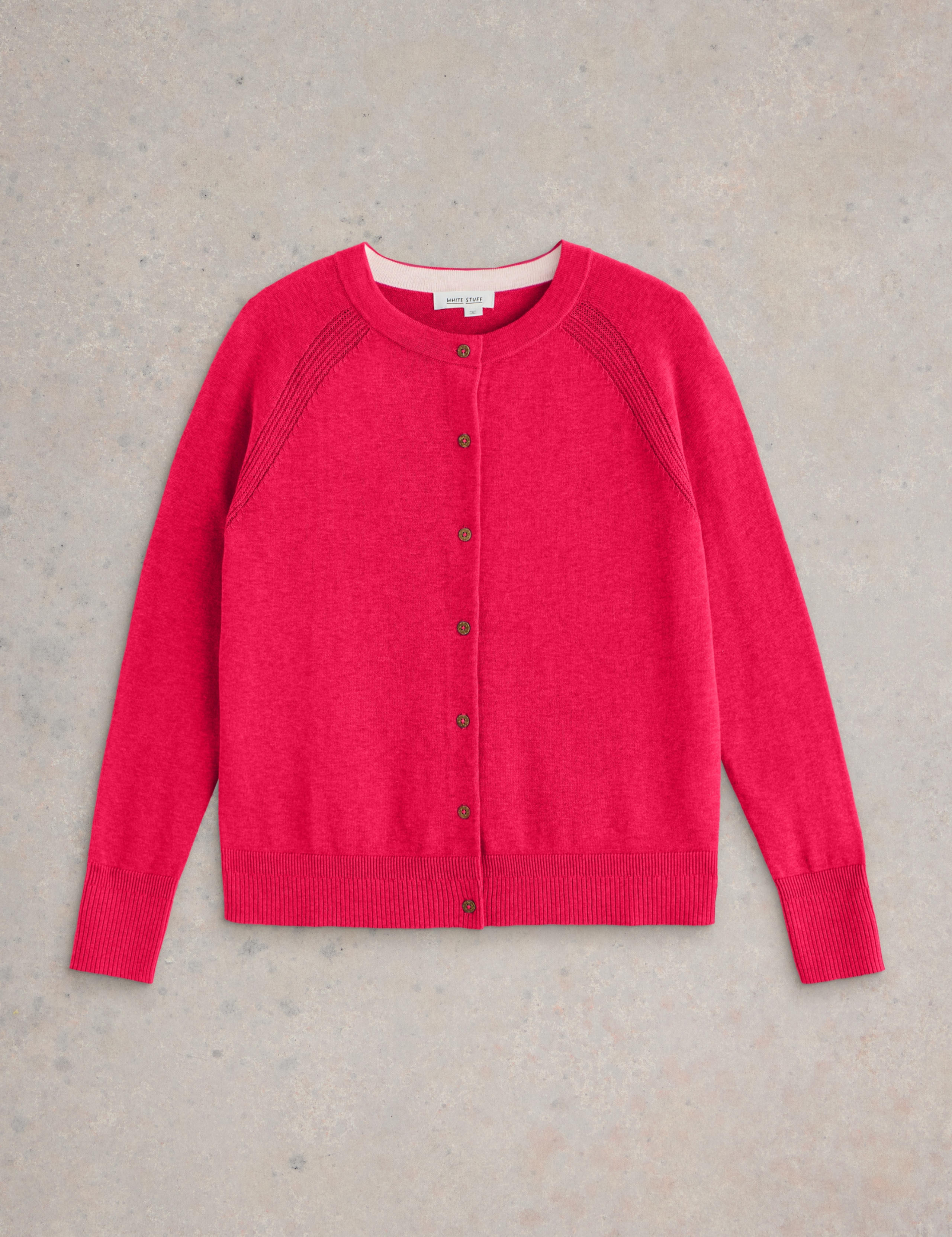 Pure Cotton Crew Neck Cardigan 2 of 6