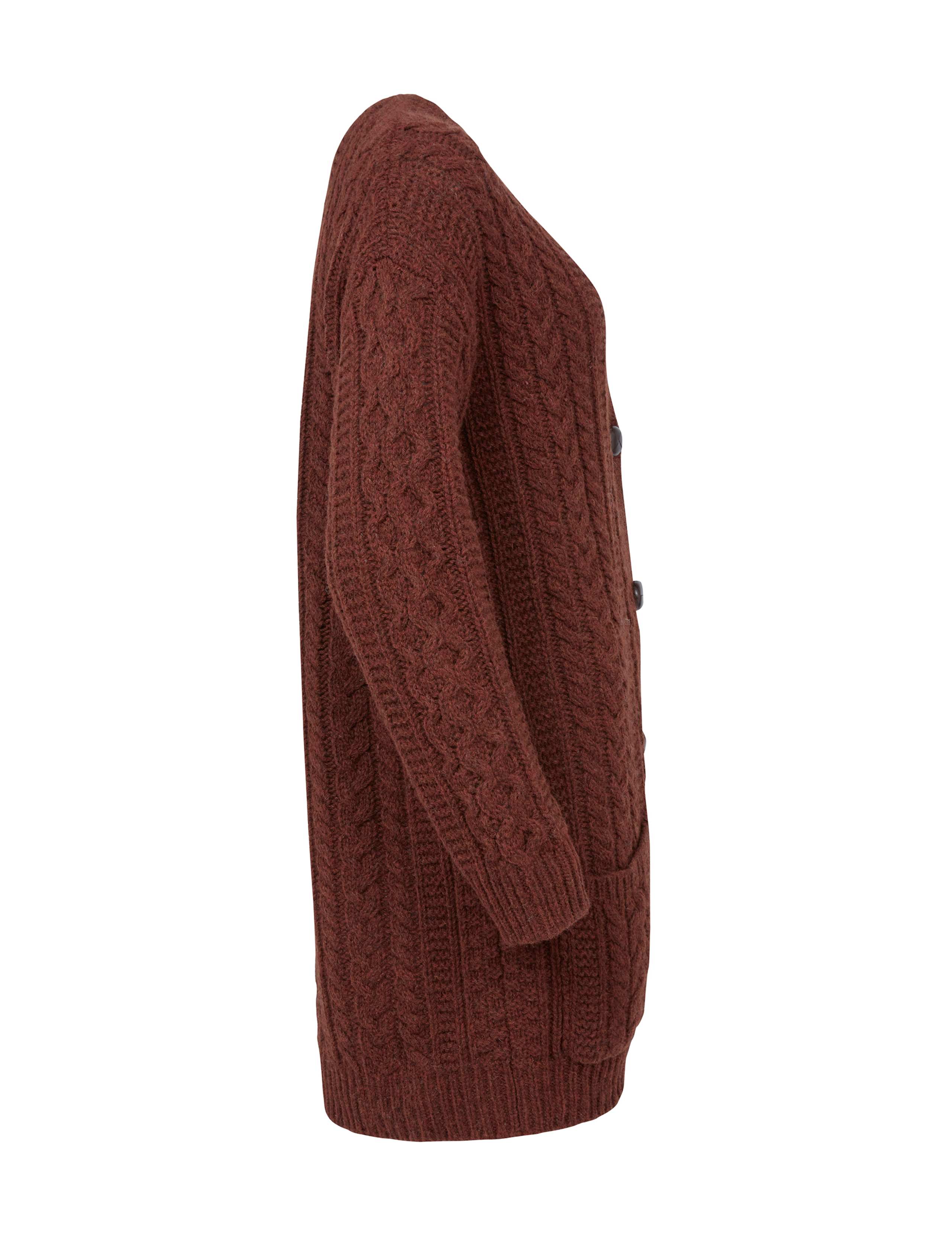 Pure Wool Cable Knit V-Neck Cardigan 4 of 7