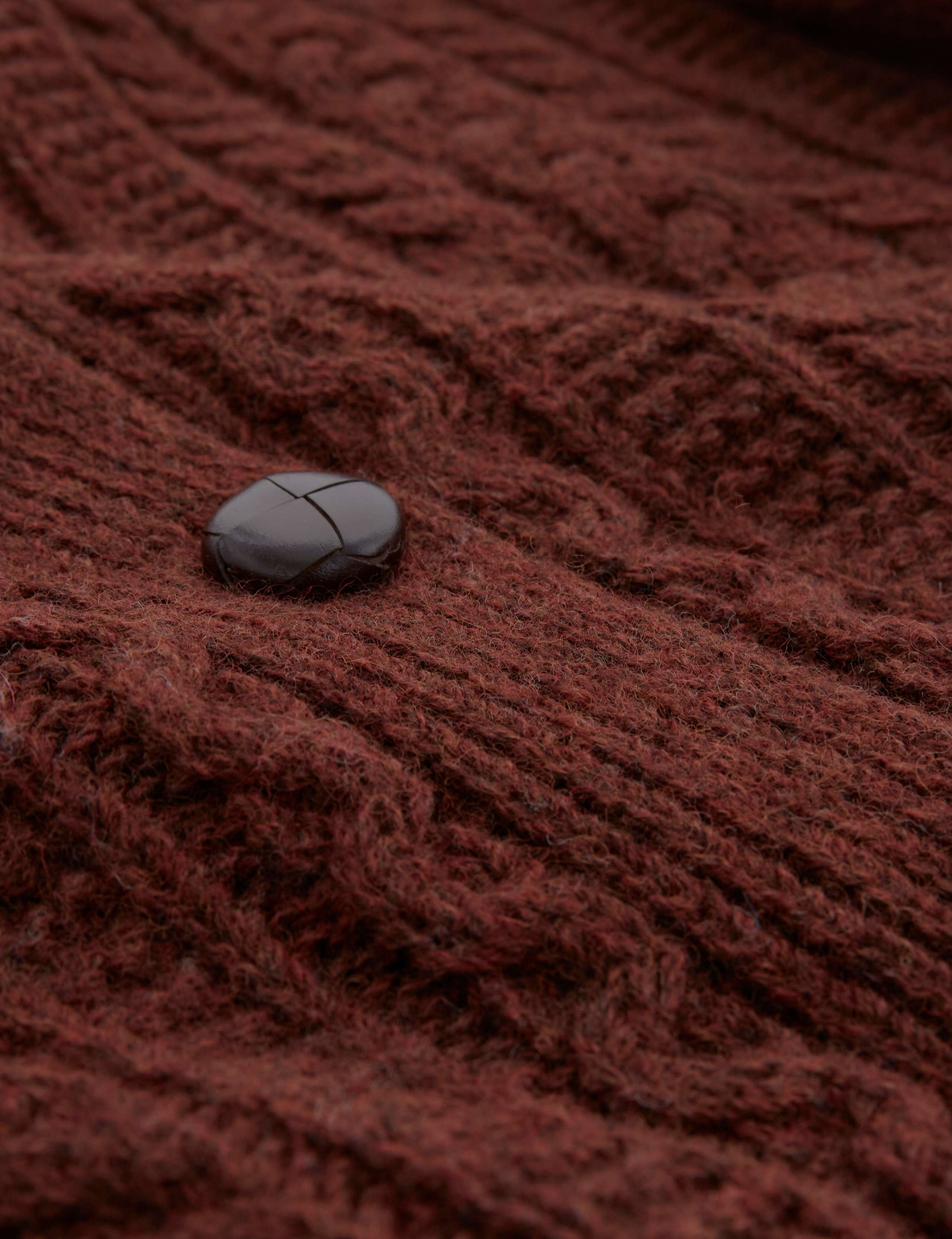 Pure Wool Cable Knit V-Neck Cardigan 5 of 7