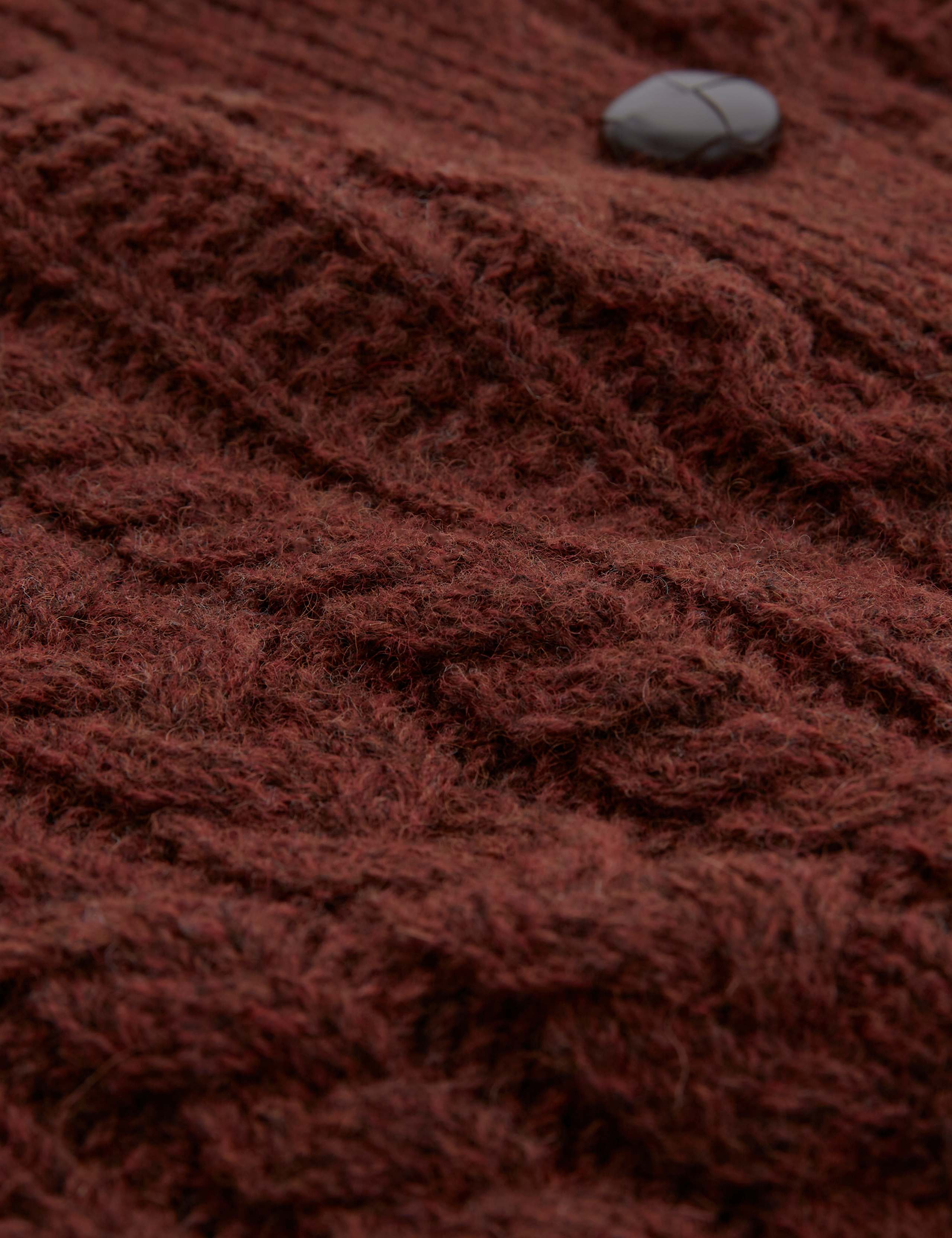 Pure Wool Cable Knit V-Neck Cardigan 7 of 7