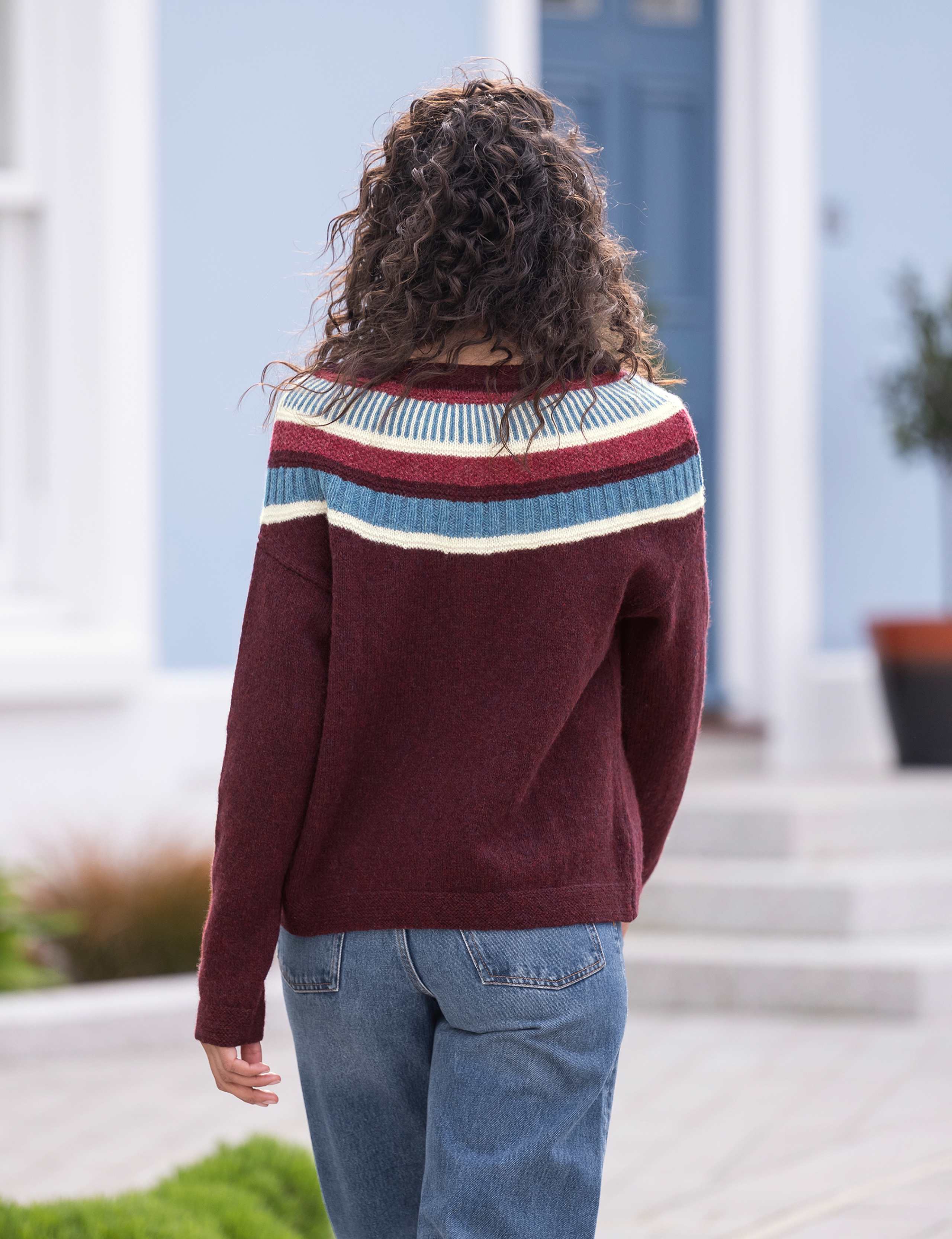 Pure Wool Colour Block Cardigan 4 of 6
