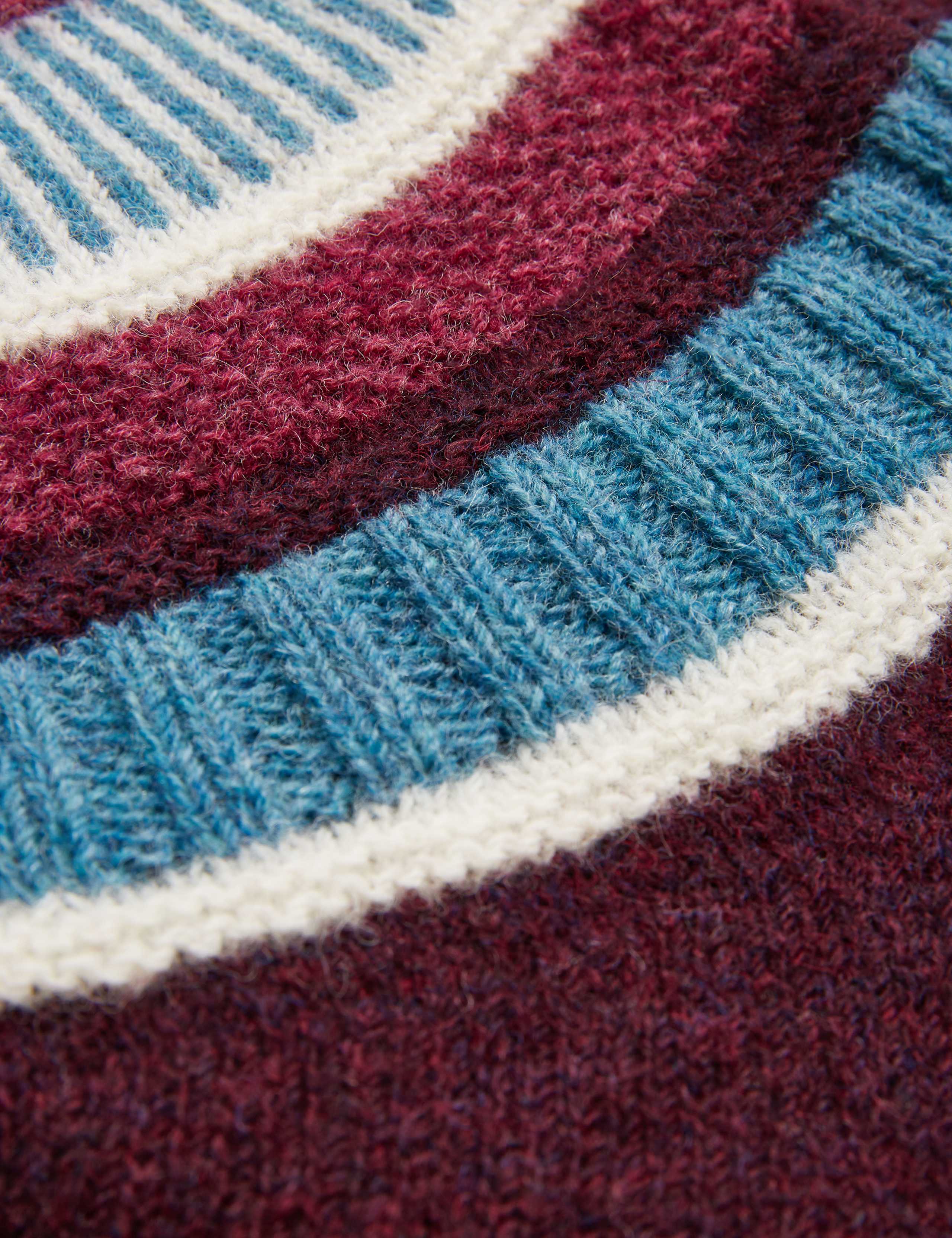 Pure Wool Colour Block Cardigan 6 of 6