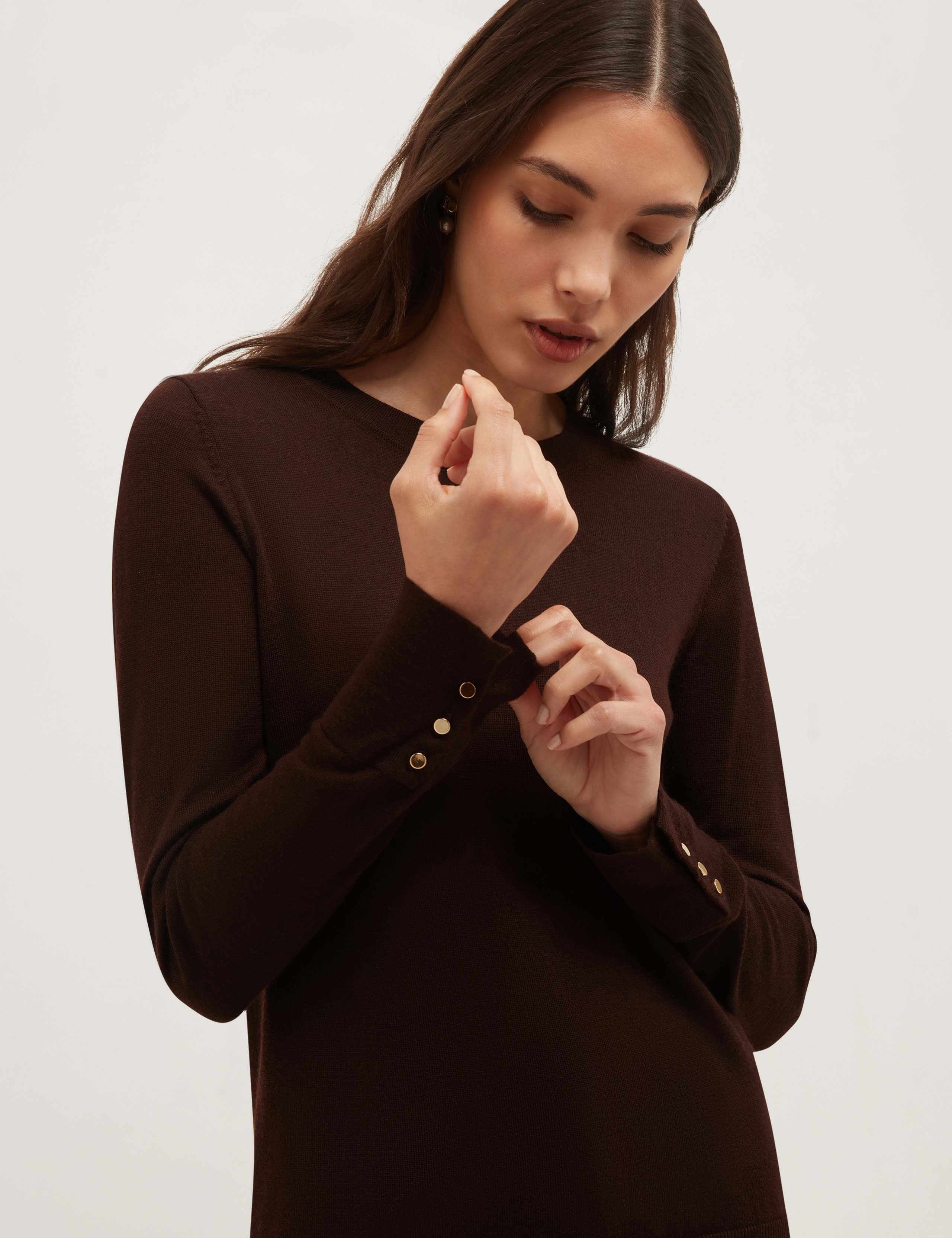 Pure Merino Wool Crew Neck Jumper 3 of 5