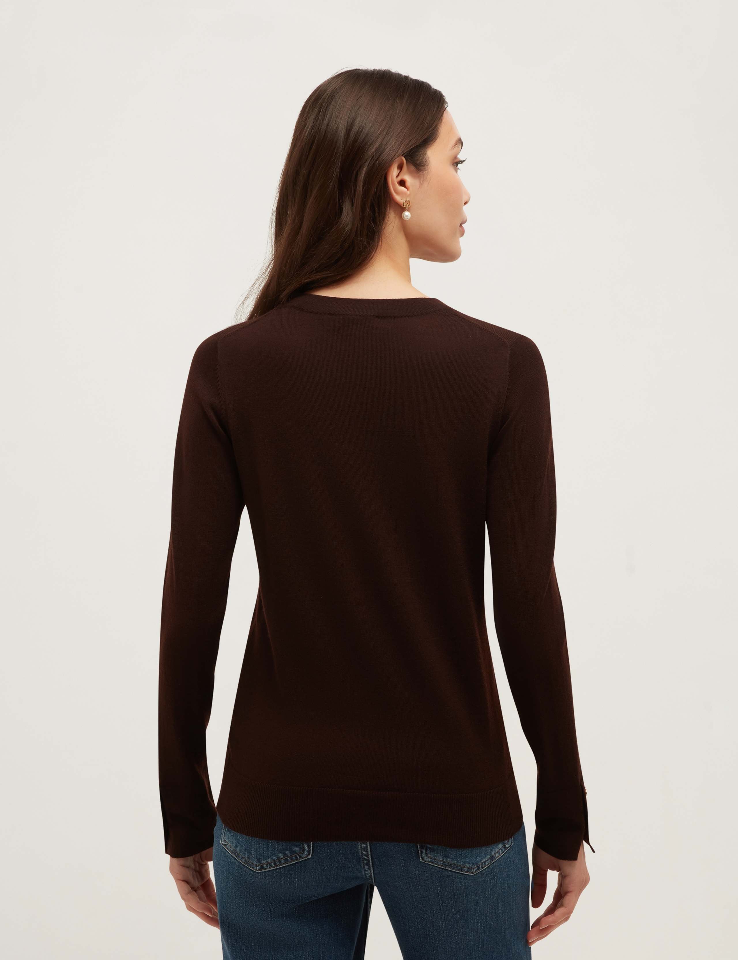 Pure Merino Wool Crew Neck Jumper 4 of 5