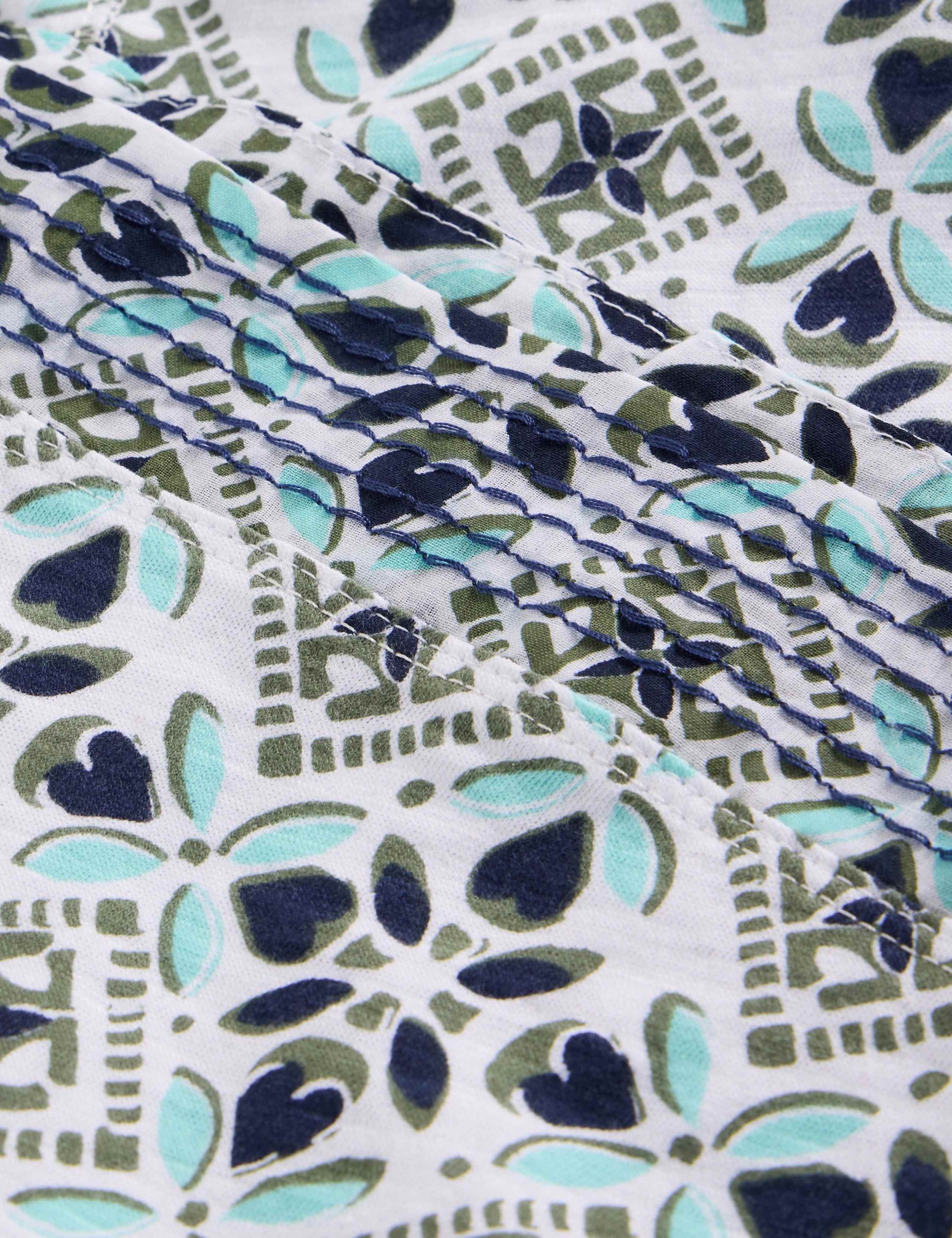 Pure Cotton Printed Scoop Neck T-Shirt 6 of 6