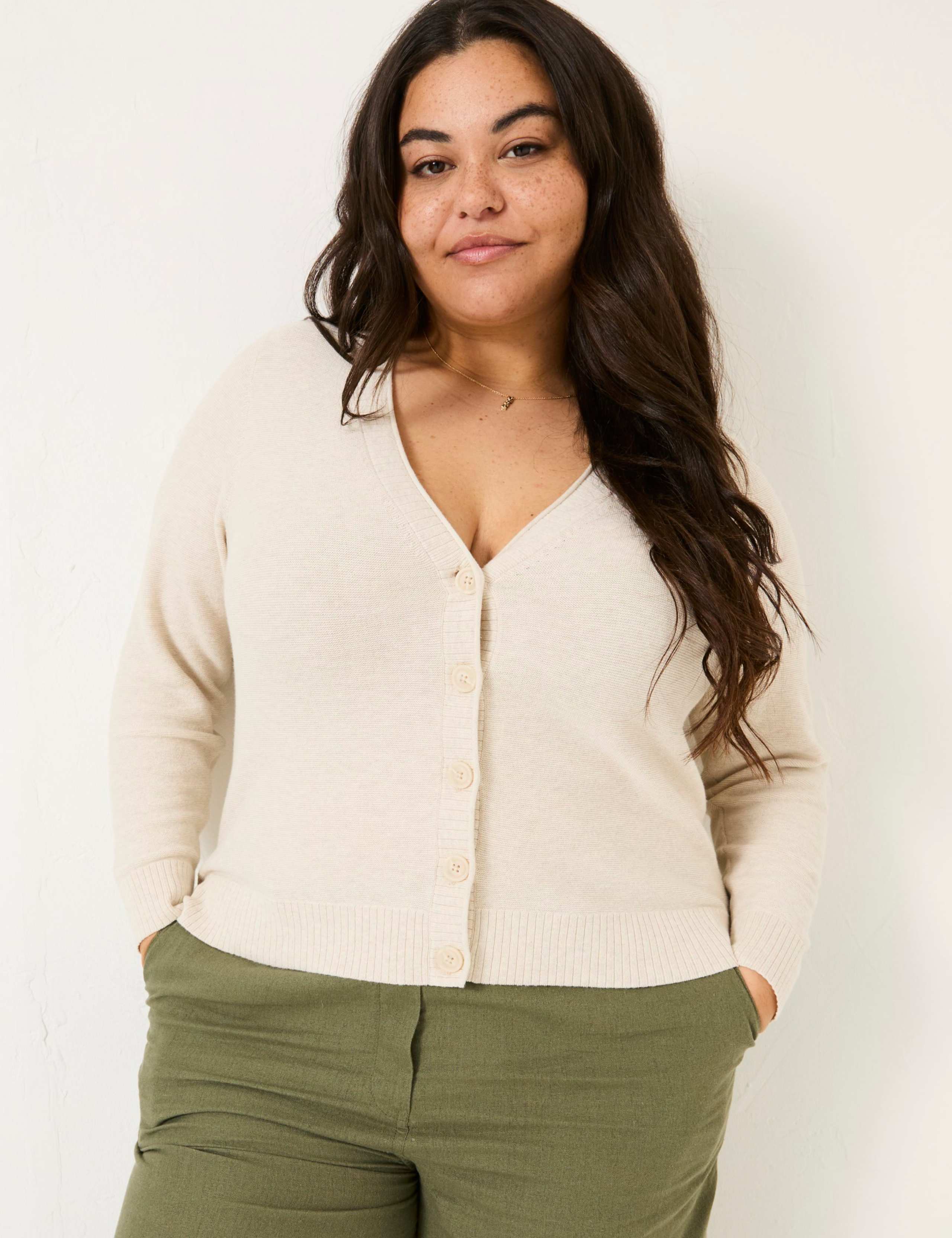Pure Cotton V-Neck Cardigan 8 of 9