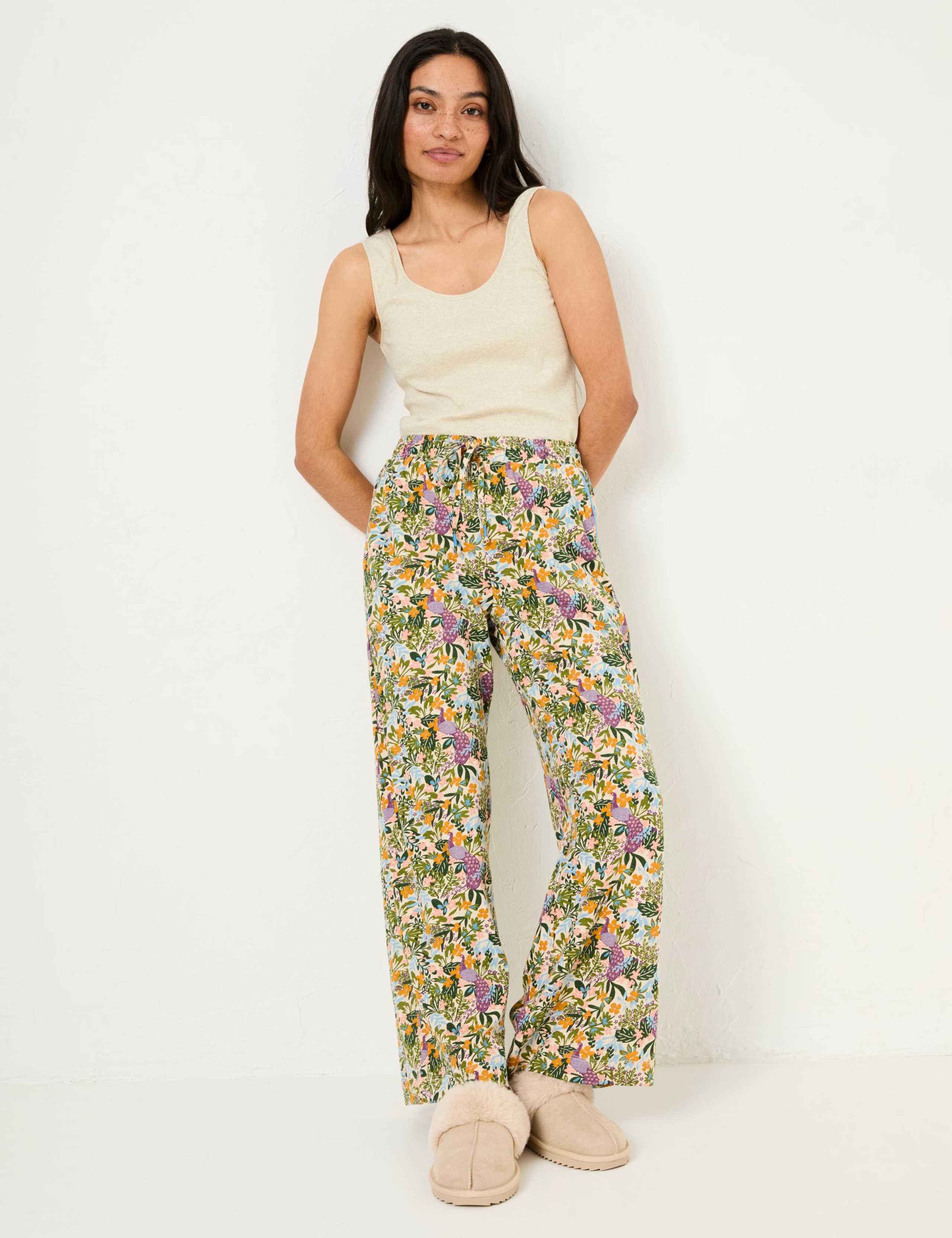 Cotton Rich Print Pyjama Bottoms 3 of 5