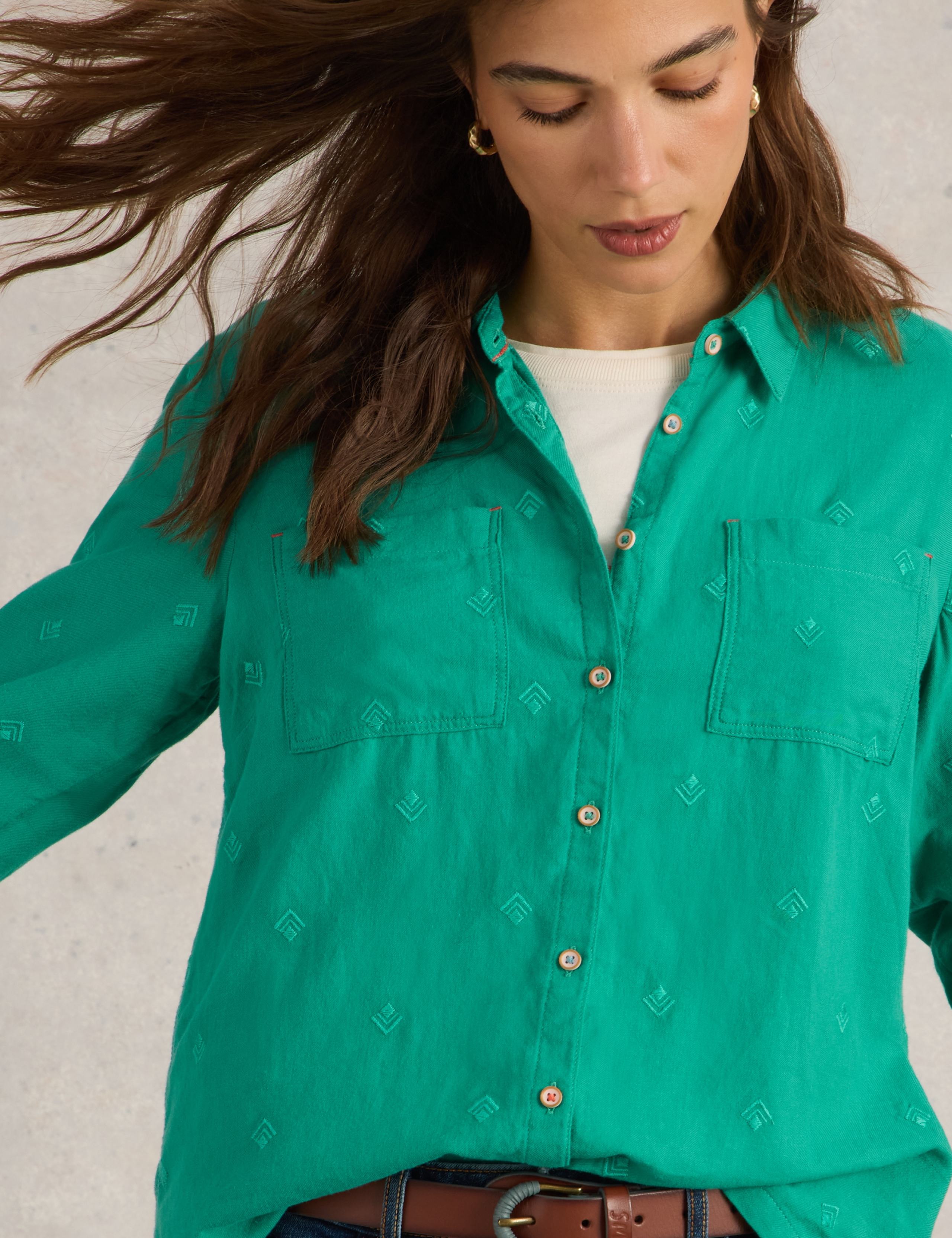 Pure Cotton Printed Button Through Shirt 5 of 6