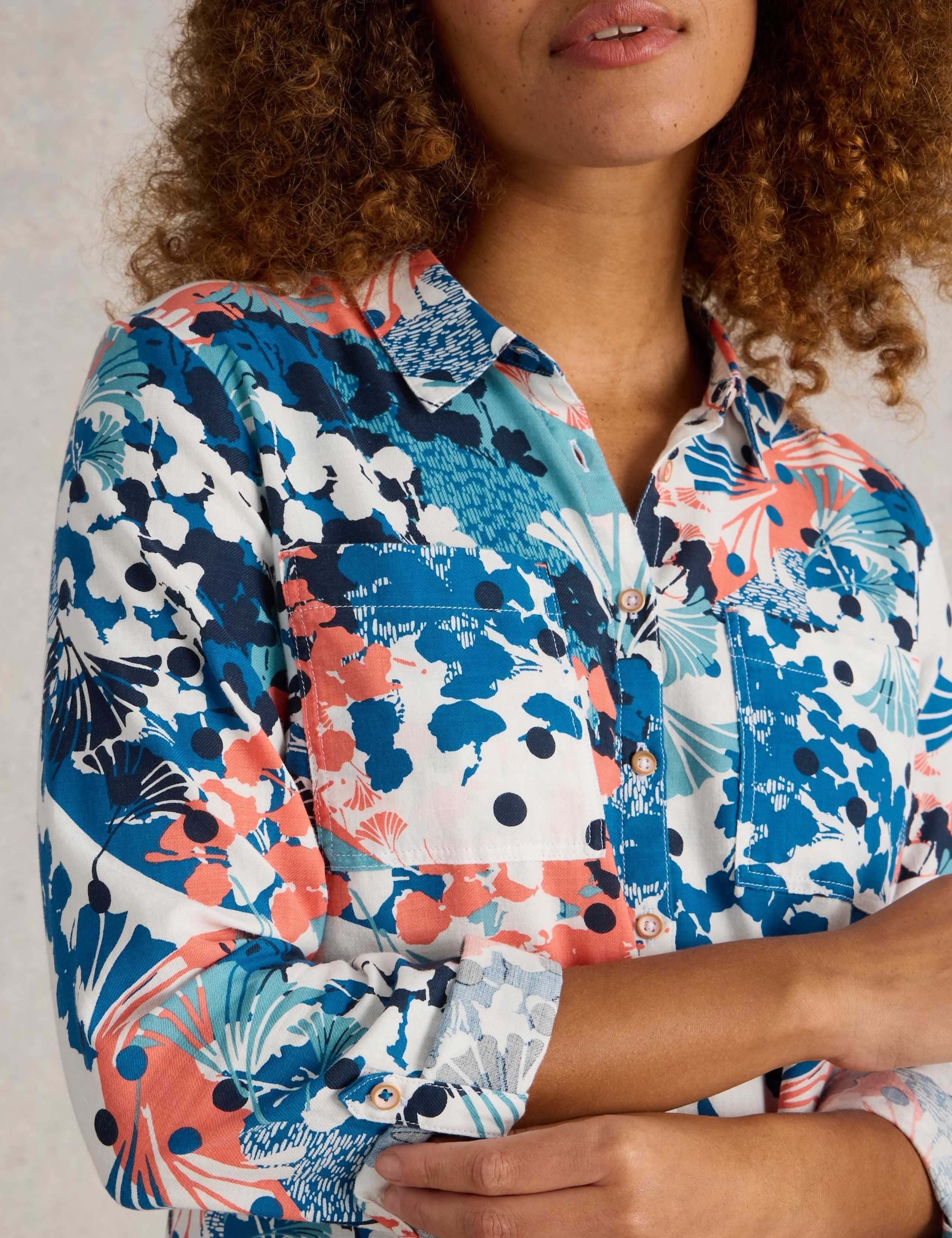 Pure Cotton Printed Button Through Shirt 5 of 6