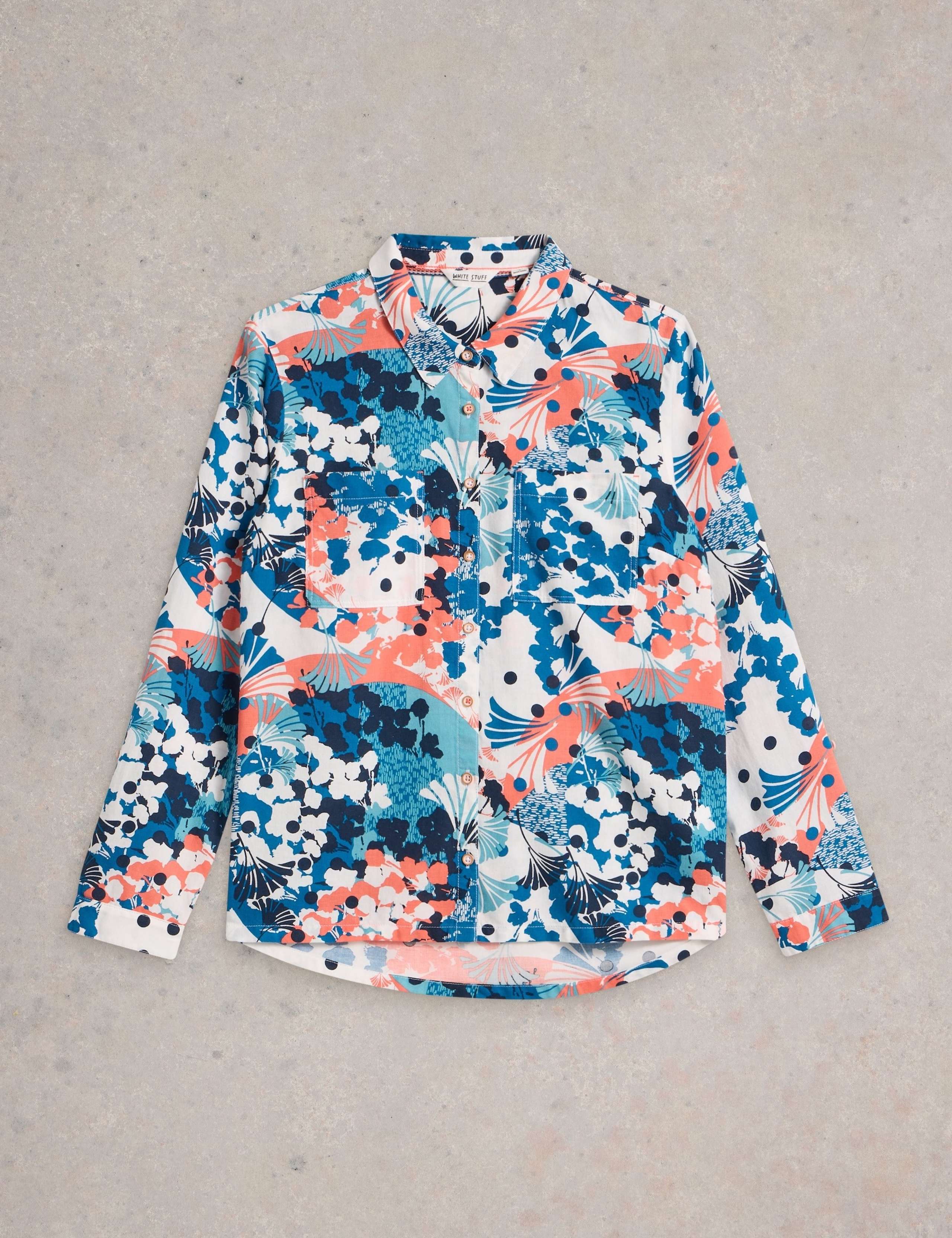 Pure Cotton Printed Button Through Shirt 2 of 6