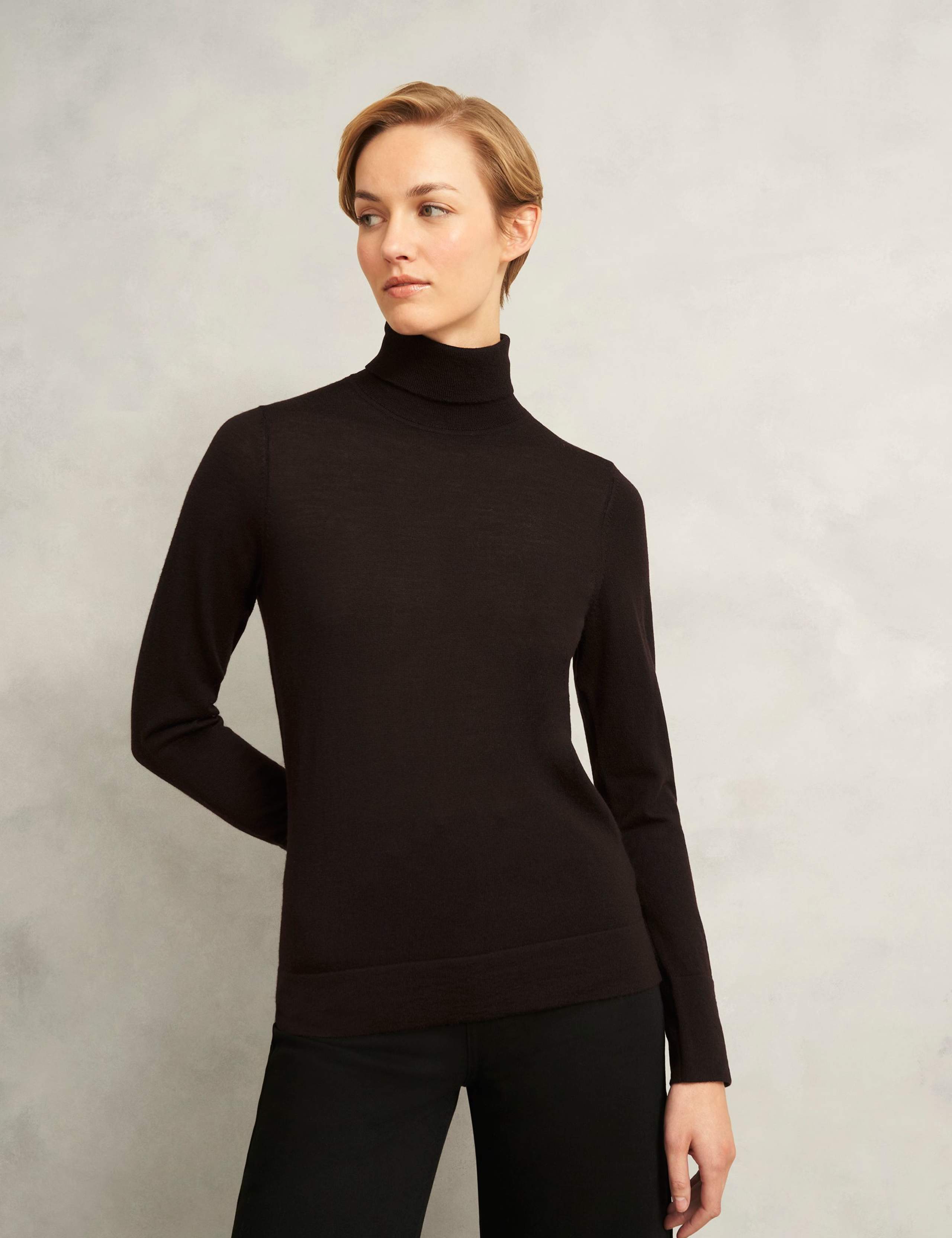 Pure Merino Wool Roll Neck Jumper 1 of 6
