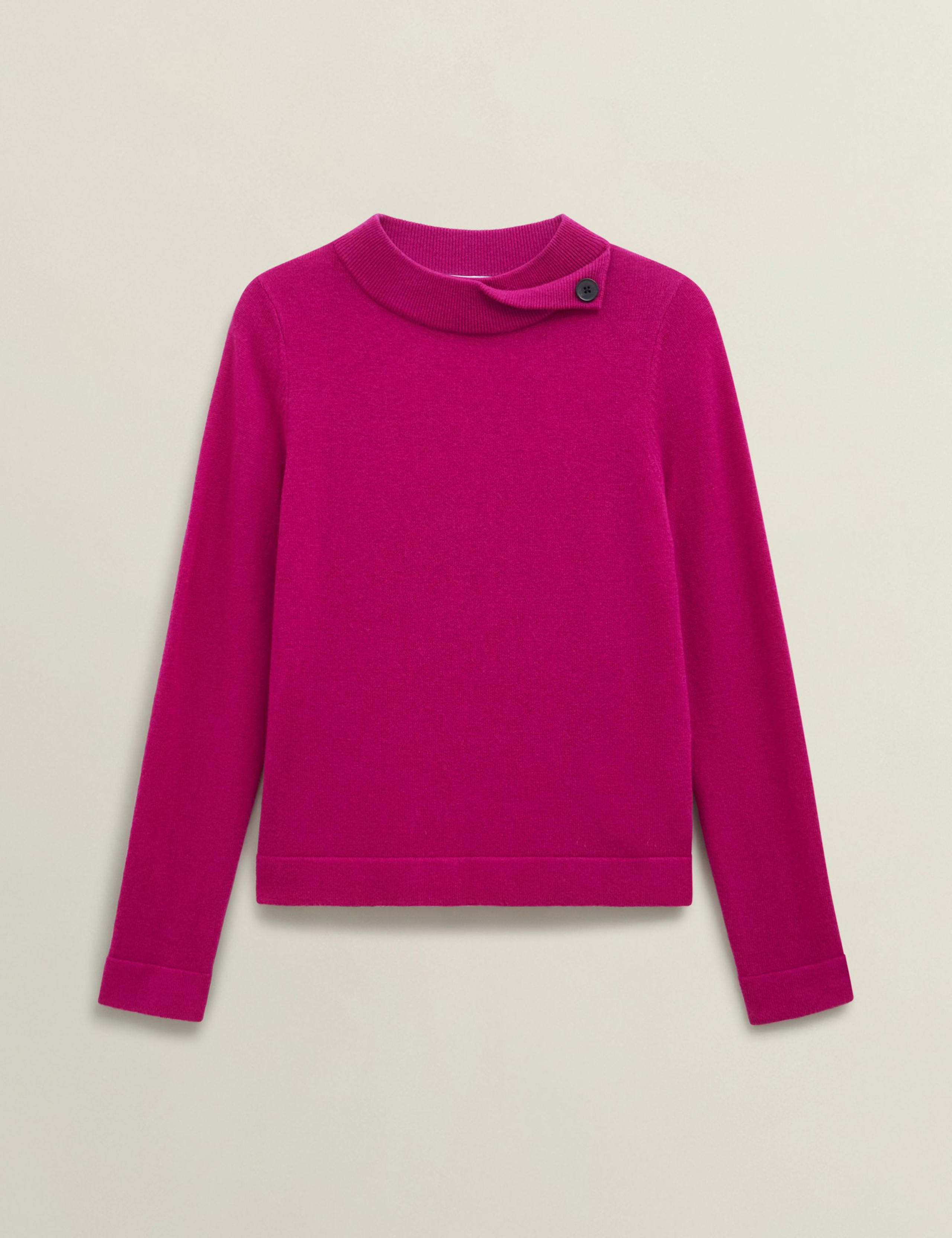 Merino Rich Roll Neck Button Detail Jumper 2 of 5