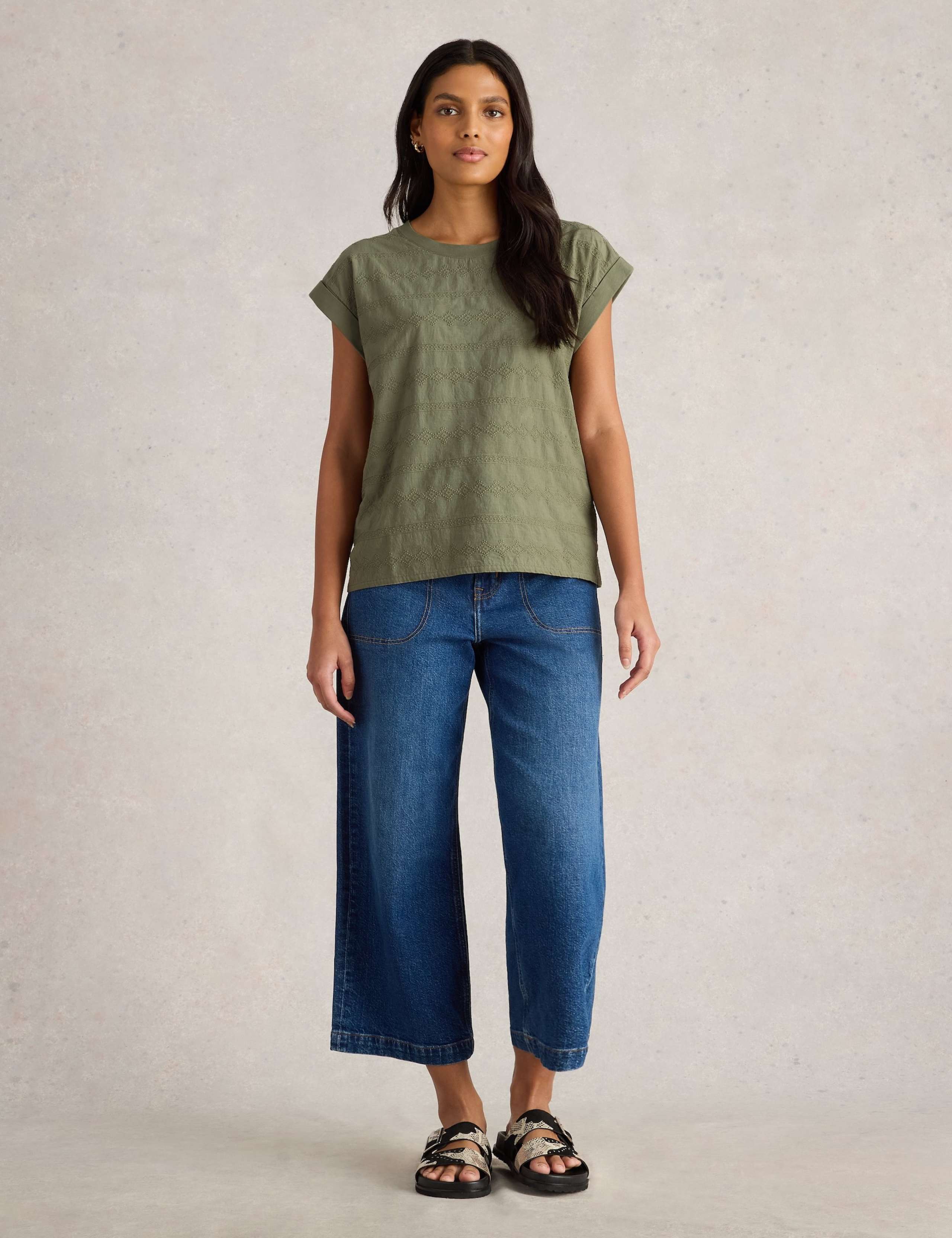 Pure Cotton Broderie T-Shirt 3 of 6