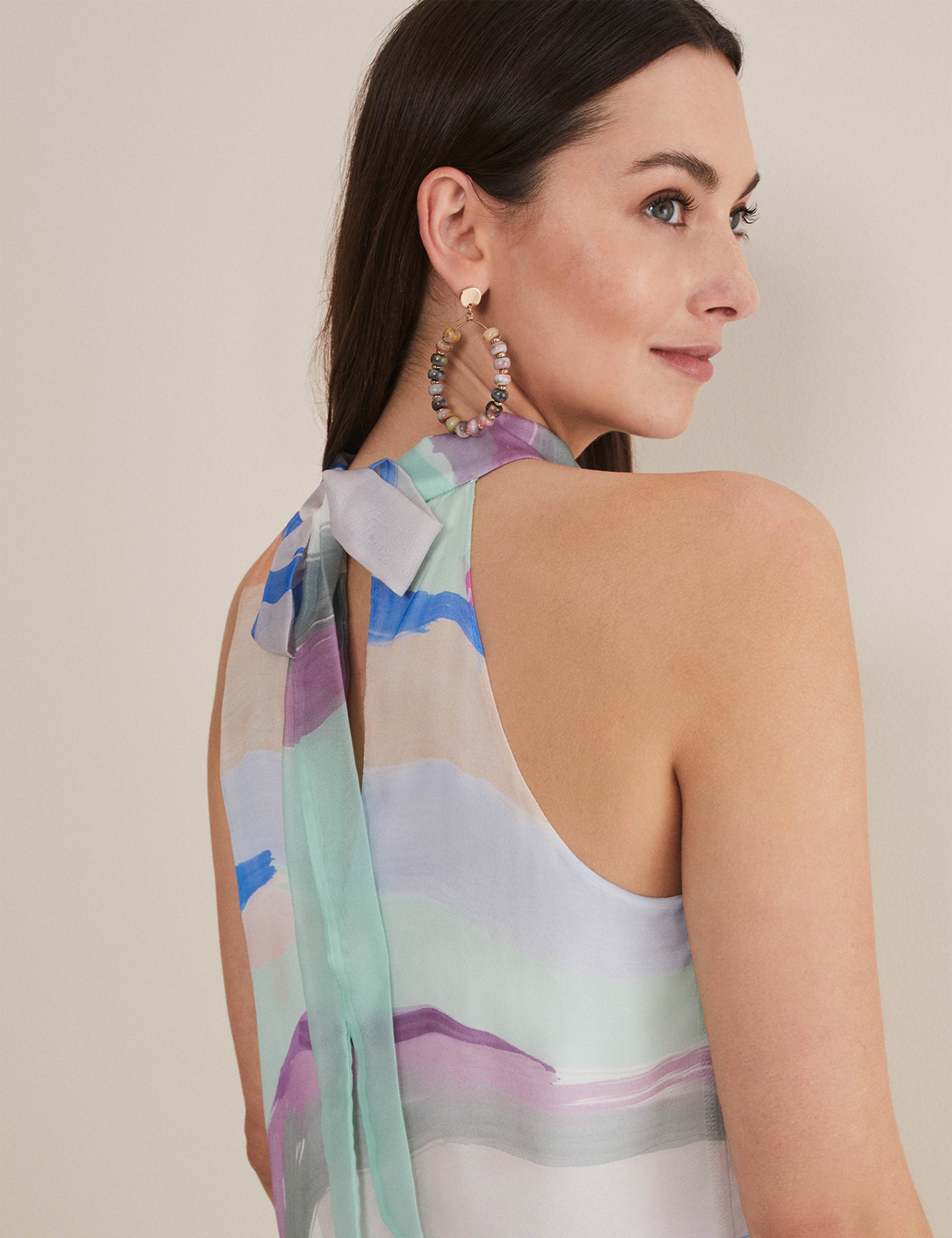 Pure Silk Printed Halter Neck Top 4 of 6