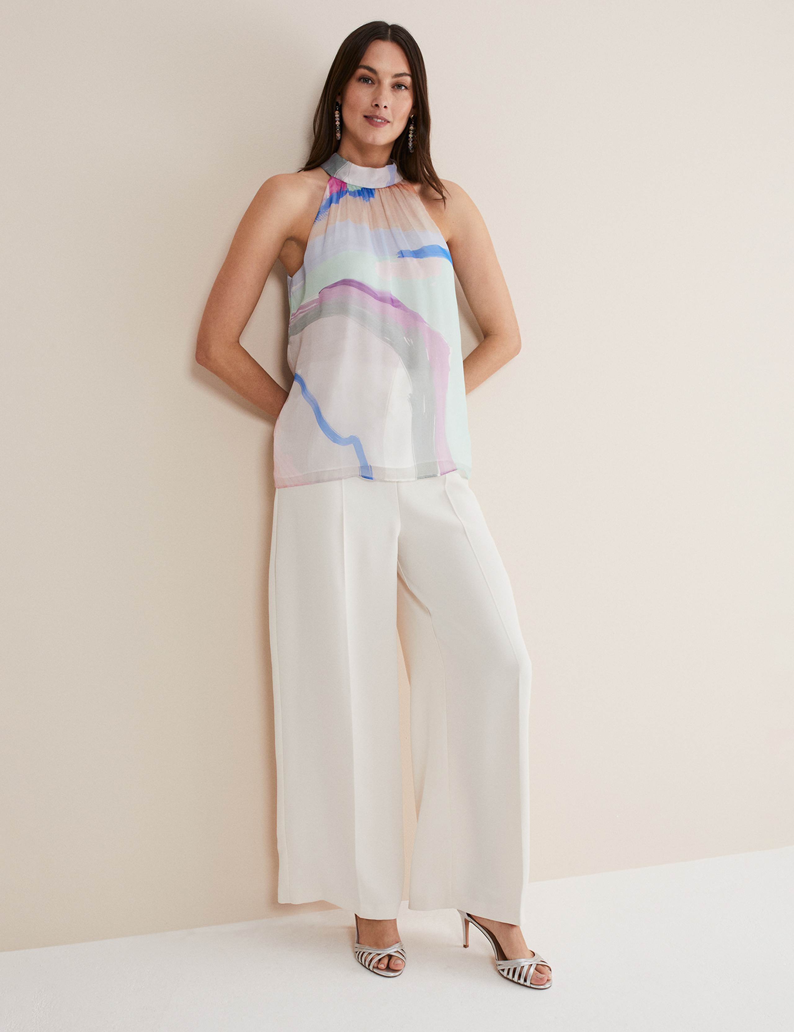 Pure Silk Printed Halter Neck Top 6 of 6
