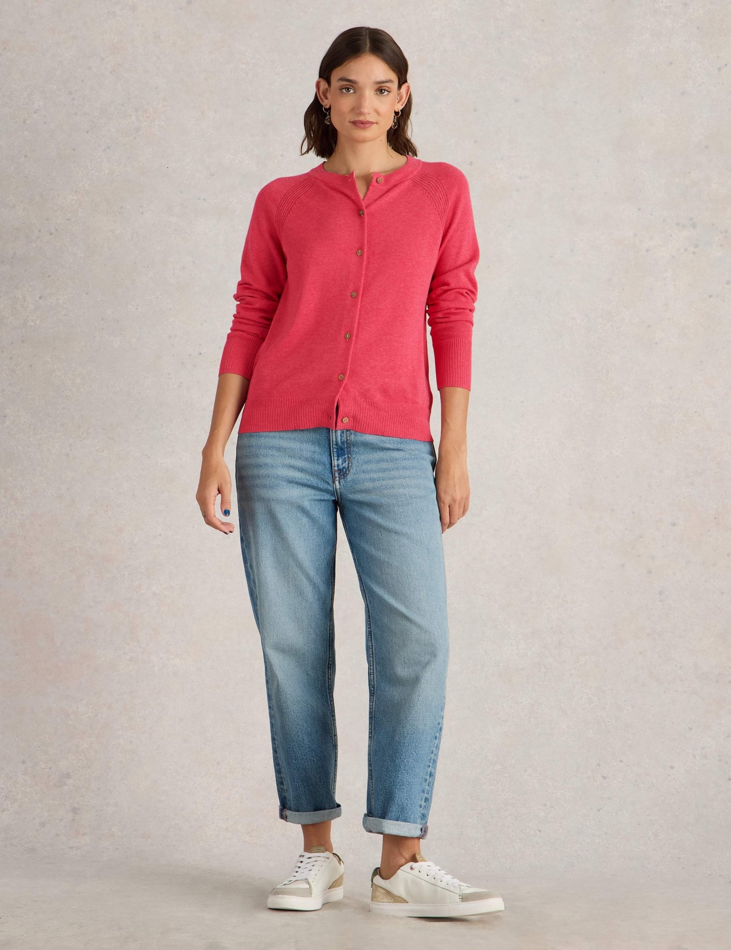 Pure Cotton Crew Neck Cardigan 3 of 6