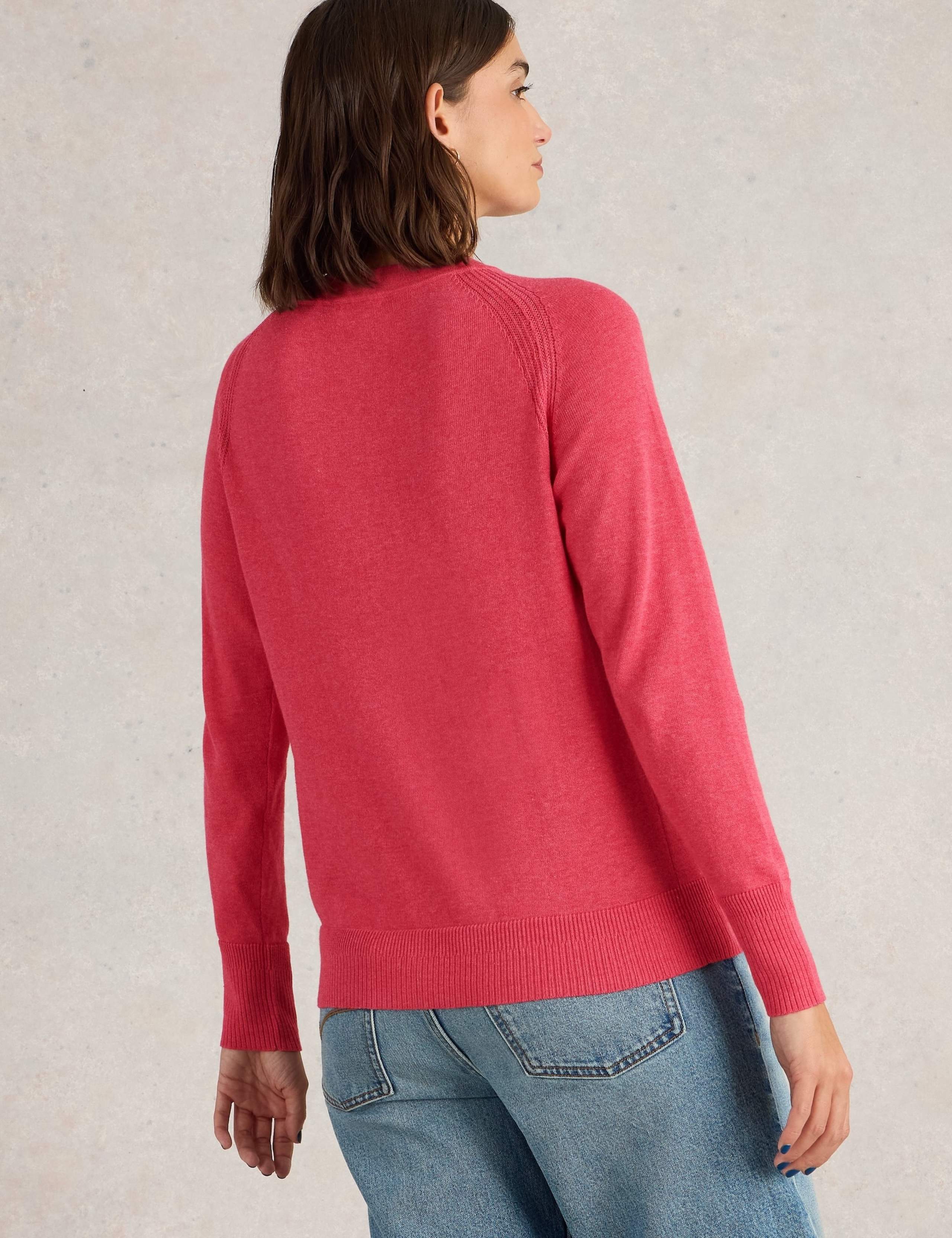 Pure Cotton Crew Neck Cardigan 4 of 6