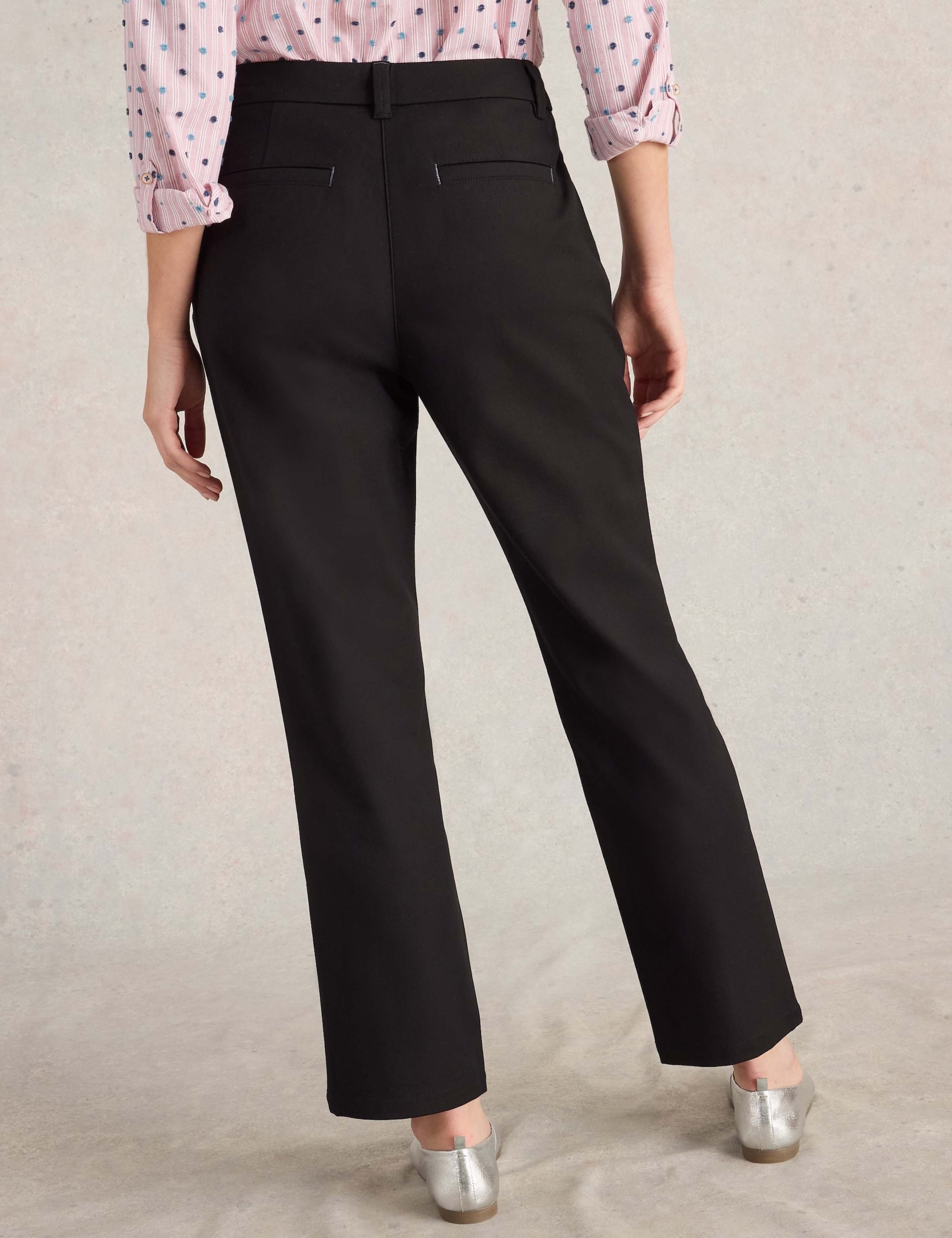 Cotton Rich Stretch Ankle Grazer Trousers 4 of 6