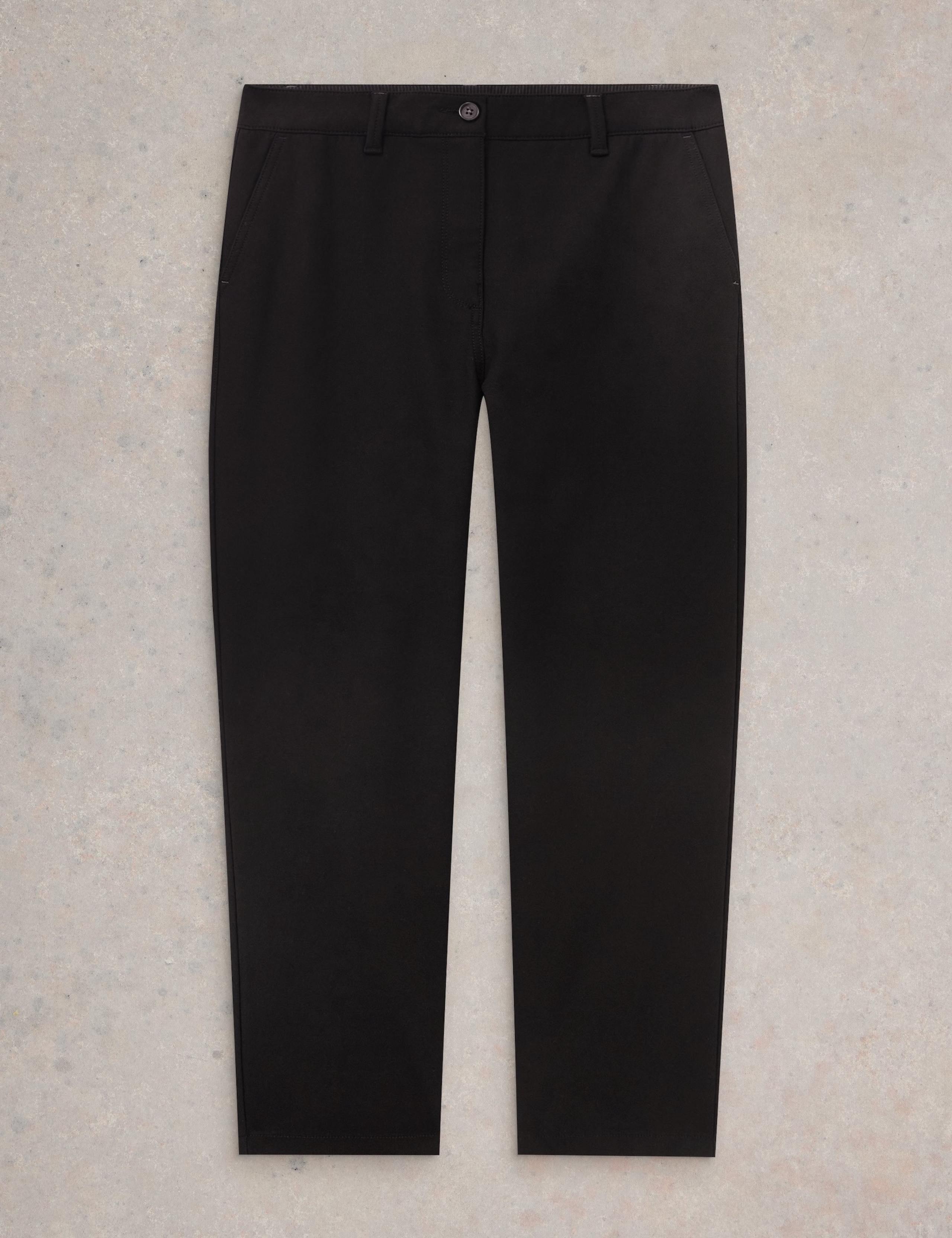 Cotton Rich Stretch Ankle Grazer Trousers 2 of 6