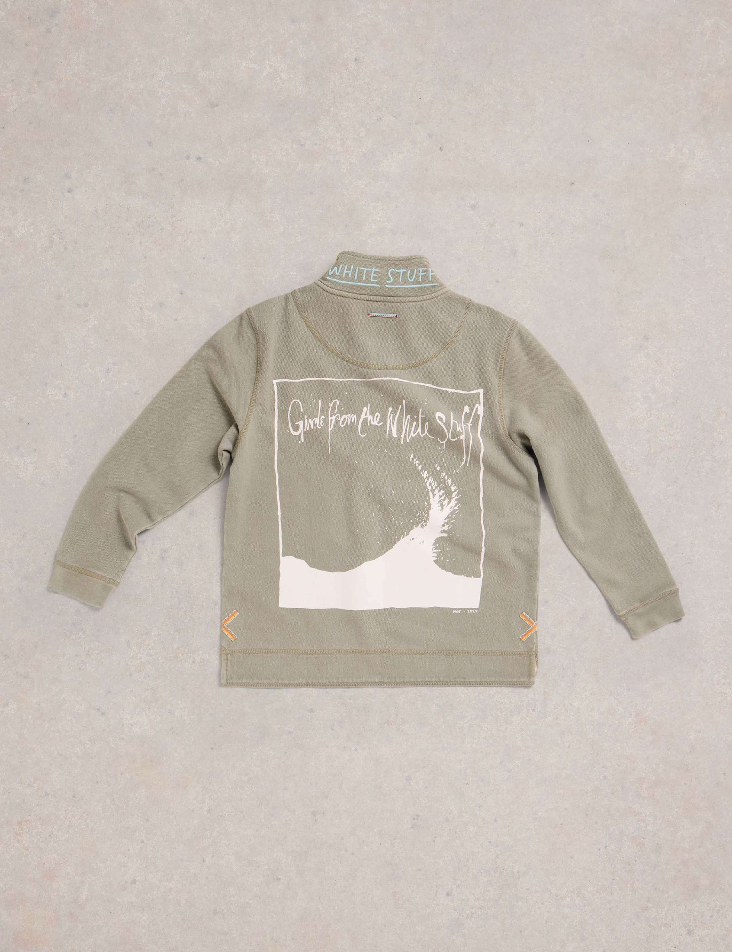 Pure Cotton Funnel Neck Half Zip Sweatshirt 7 of 7